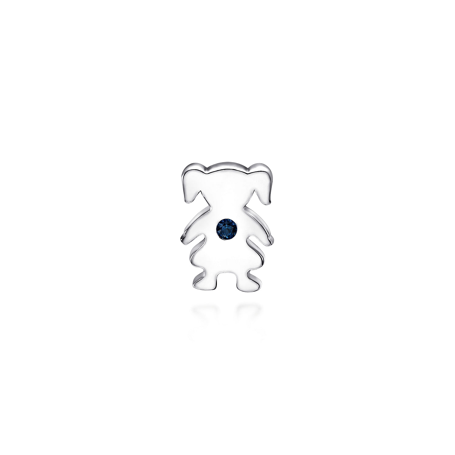 925 Silver And Sapphire Locket Charm Pendant angle 2 925 Silver And Sapphire Locket Charm Pendant angle 2