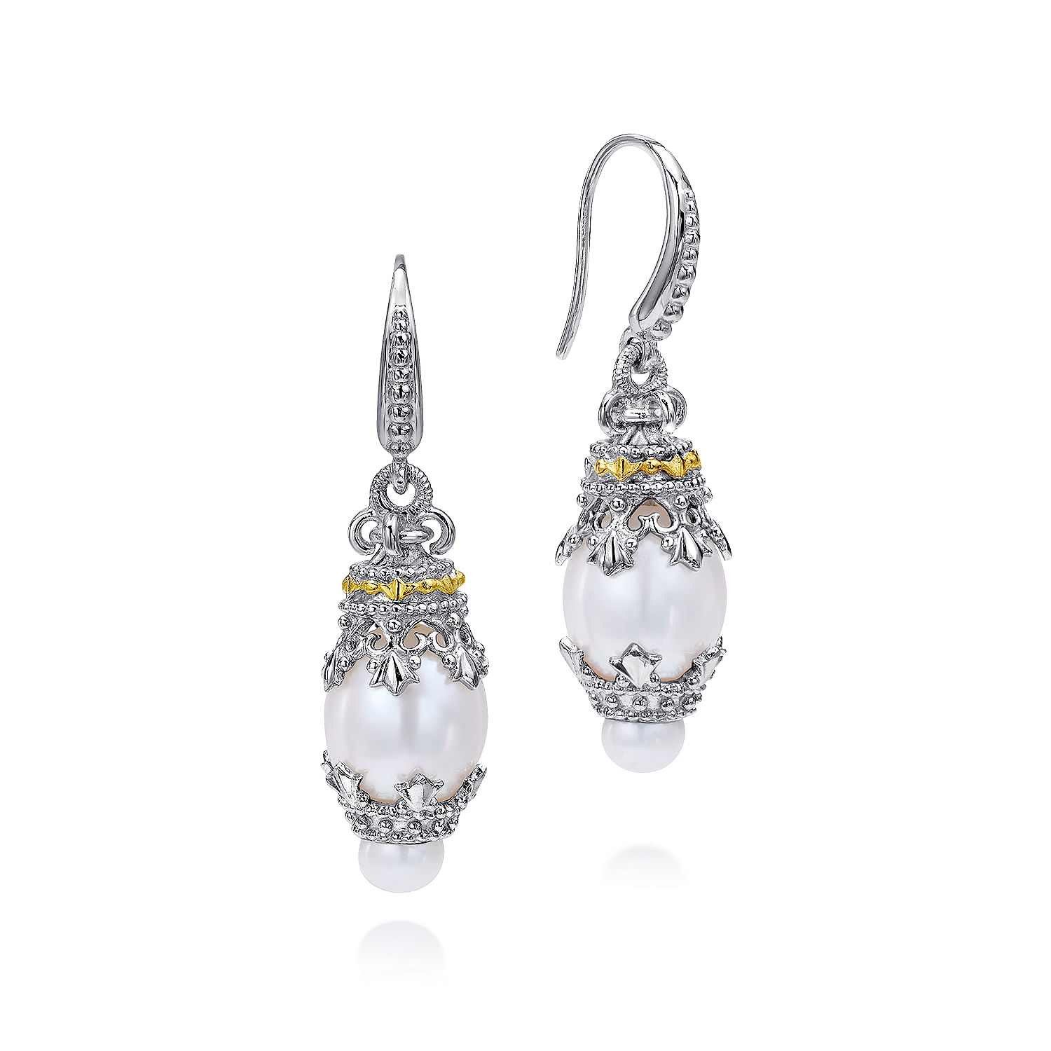 925 Silver/18k Yellow Gold Pearl Drop 925 Silver/18k Yellow Gold Pearl Drop