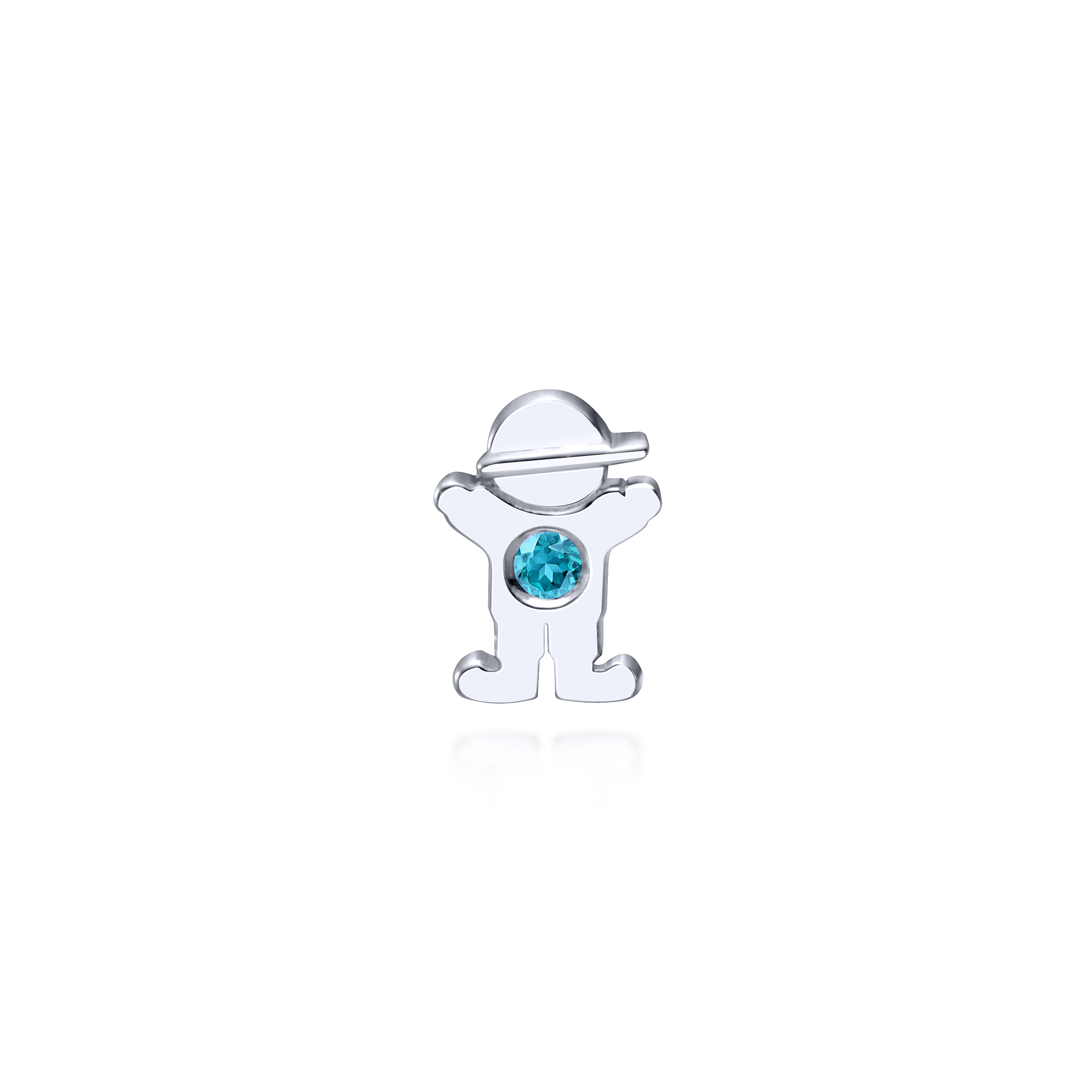 925 Silver Aquamarine Locket Charm 925 Silver Aquamarine Locket Charm