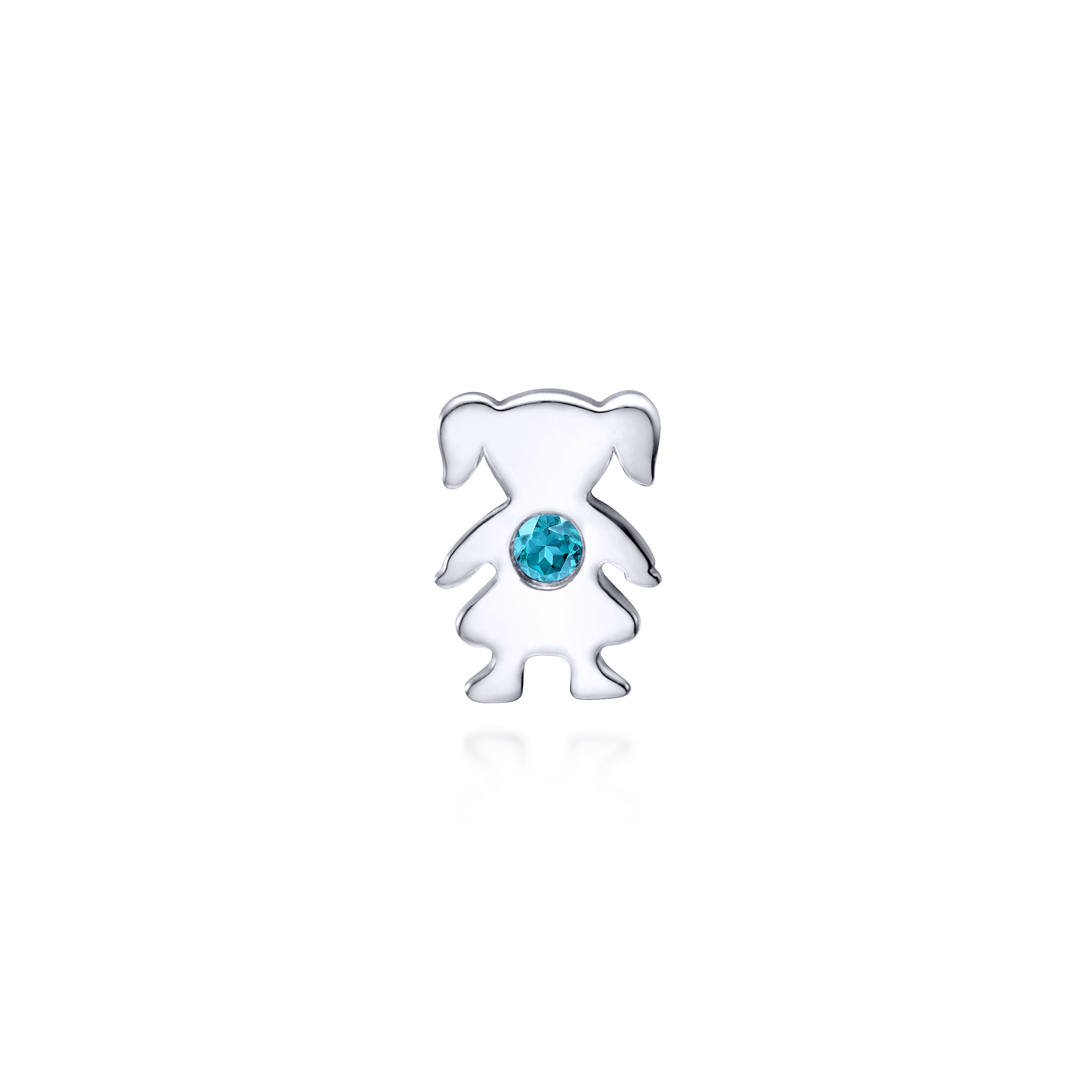 925 Silver Aquamarine Locket Charm 925 Silver Aquamarine Locket Charm