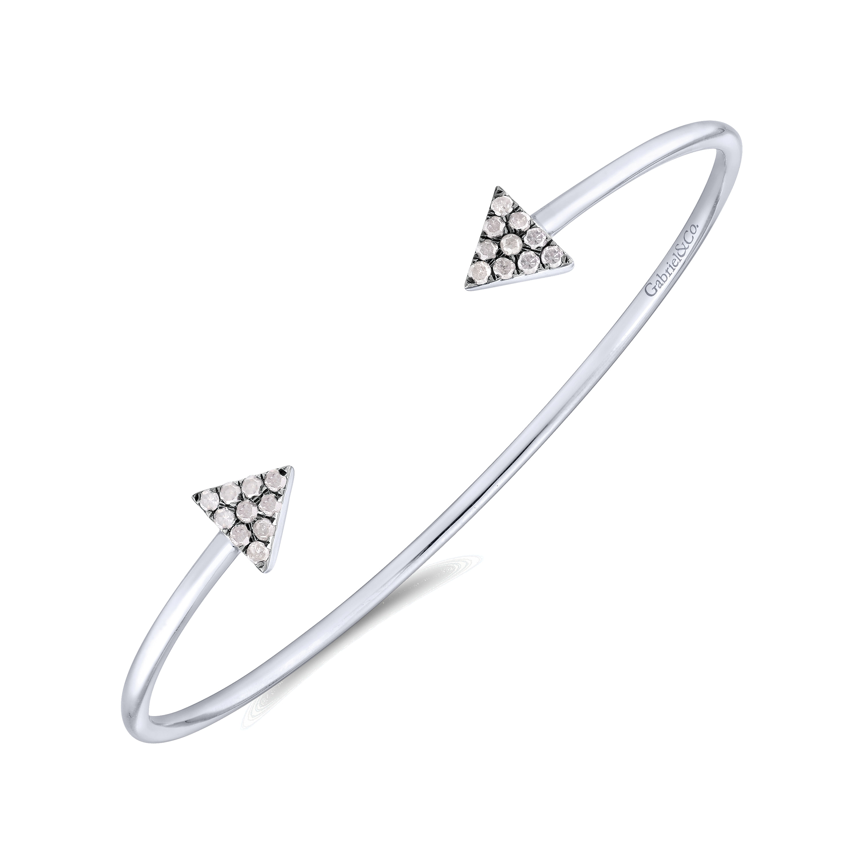 925 Silver Candlelight Diamond Bangle angle 2 925 Silver Candlelight Diamond Bangle angle 2