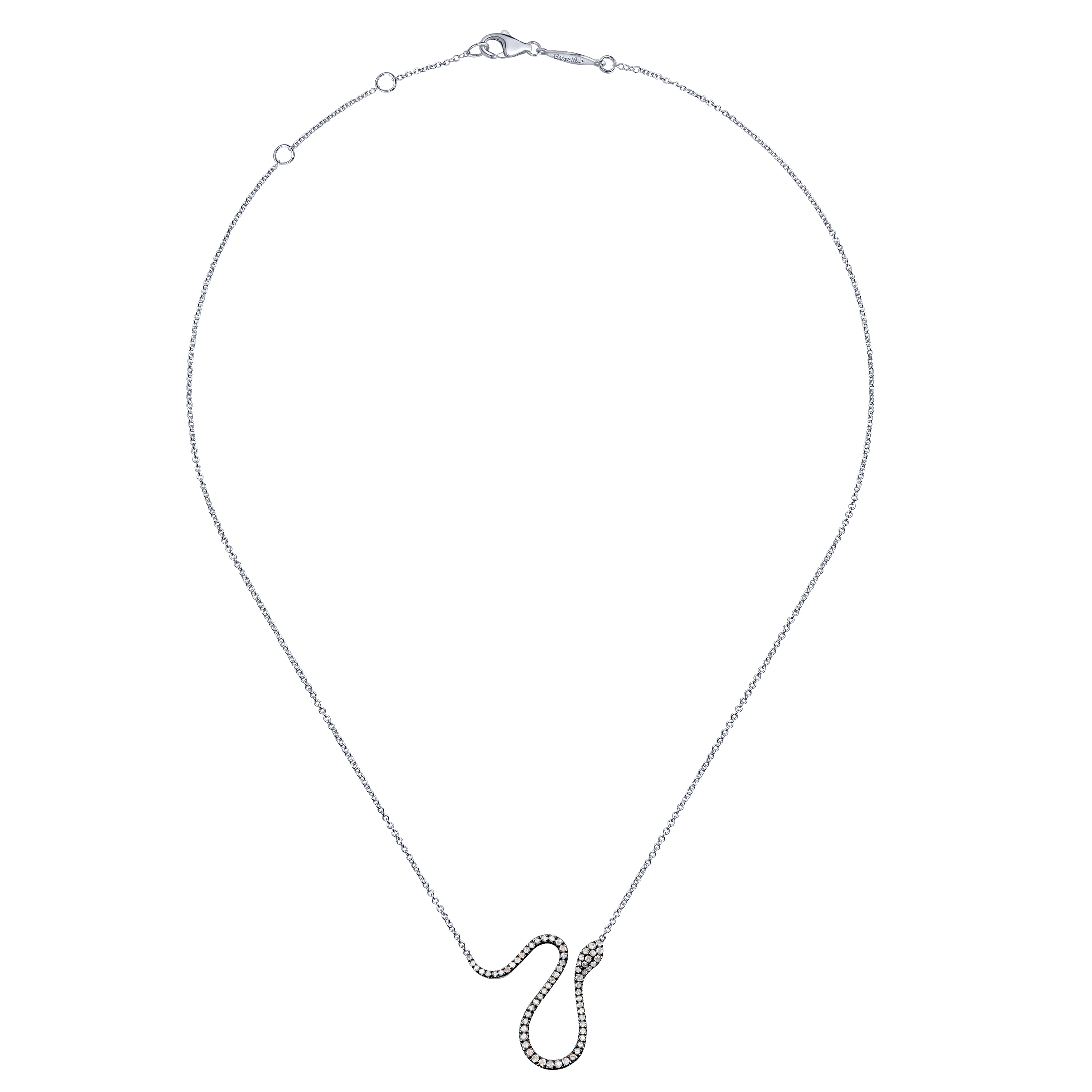 925 Silver Candlelight Diamond Fashion Necklace angle 2 925 Silver Candlelight Diamond Fashion Necklace angle 2