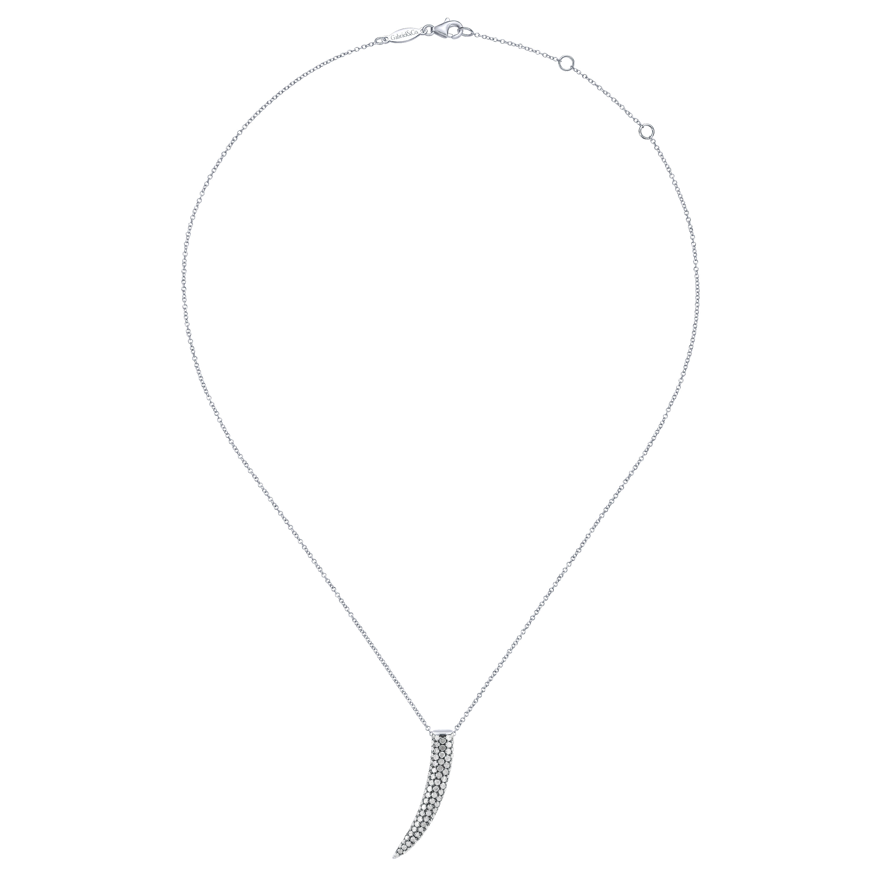 925 Silver Candlelight Diamond Fashion Necklace angle 2 925 Silver Candlelight Diamond Fashion Necklace angle 2