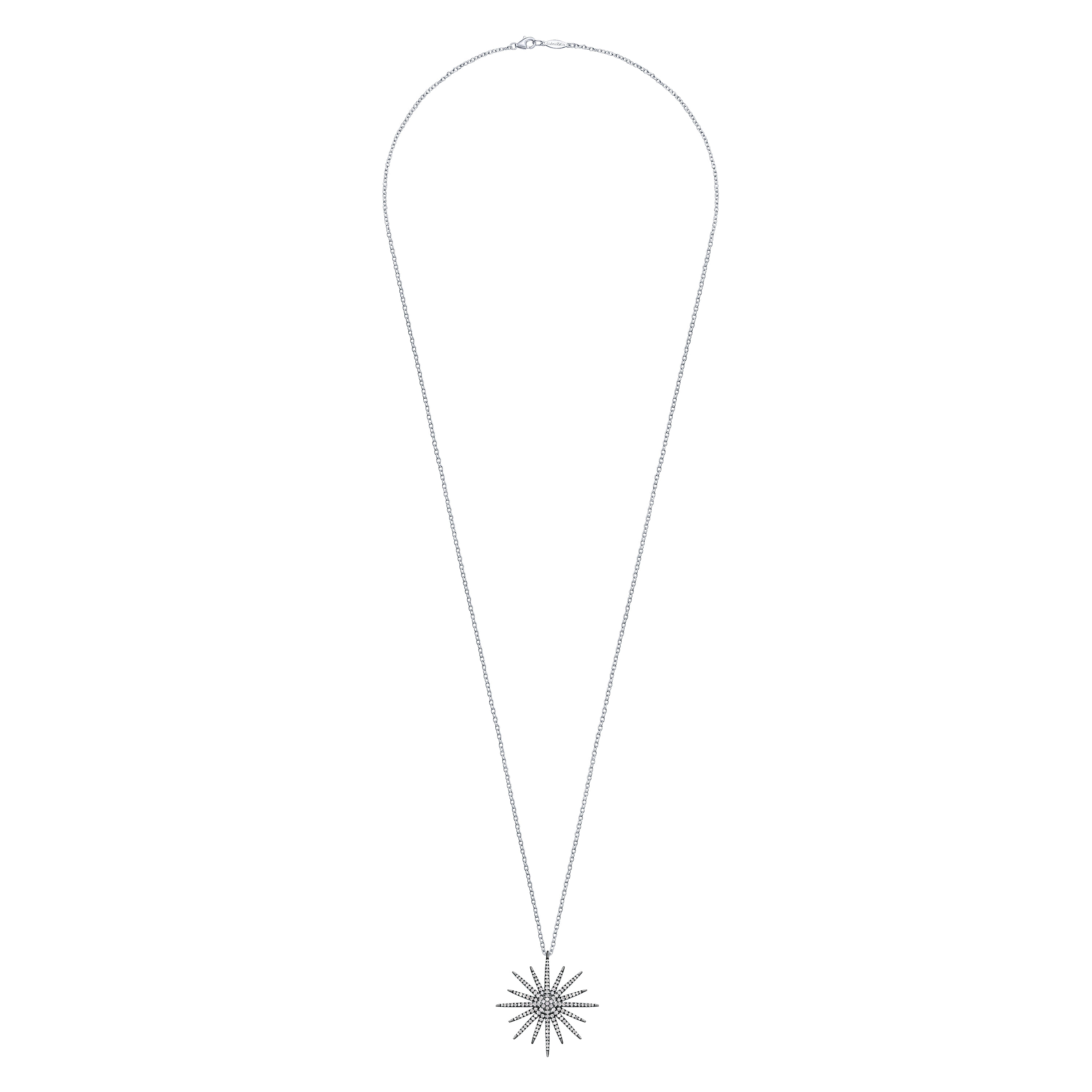 925 Silver Candlelight Diamond Fashion Necklace angle 2 925 Silver Candlelight Diamond Fashion Necklace angle 2