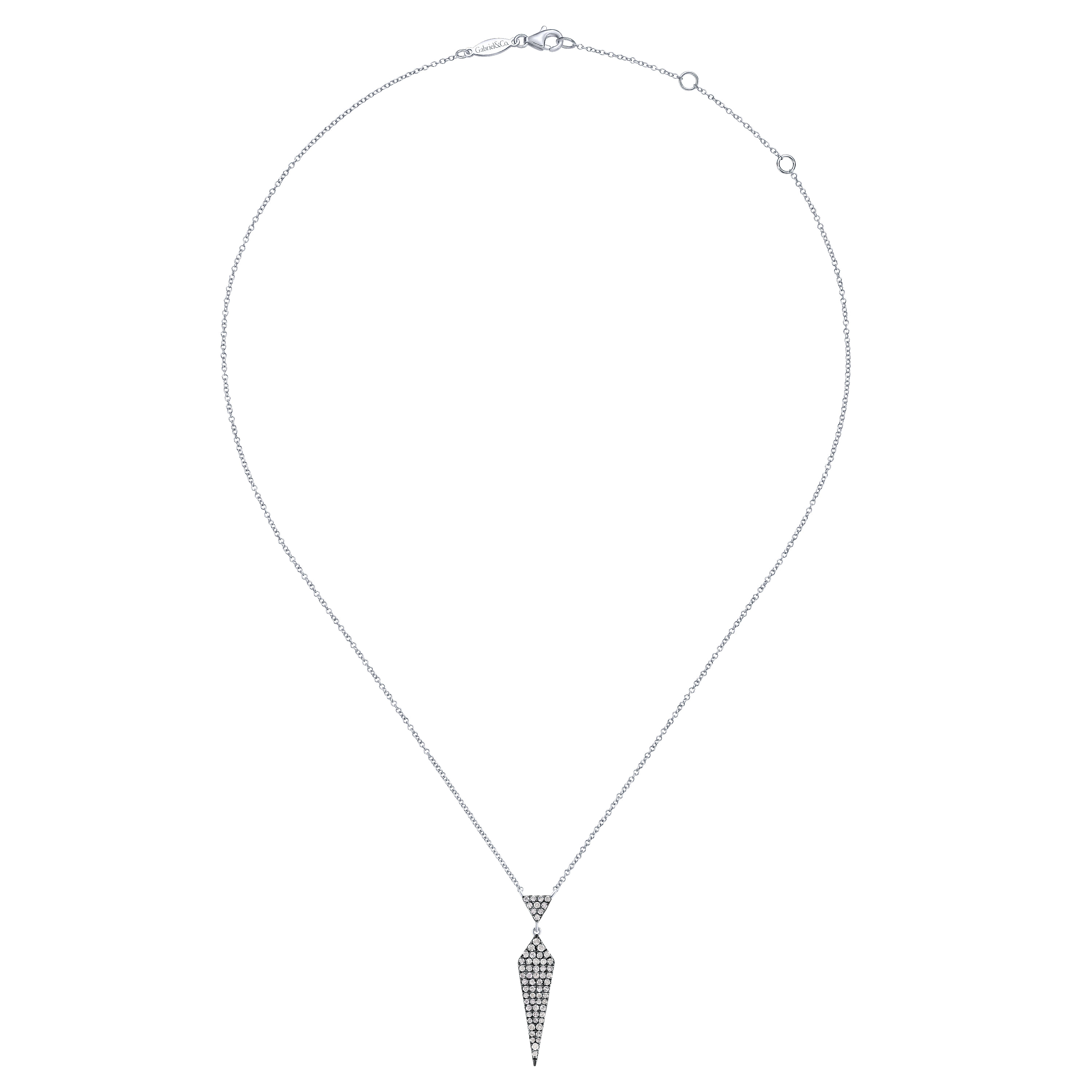 925 Silver Candlelight Diamond Fashion Necklace angle 2 925 Silver Candlelight Diamond Fashion Necklace angle 2