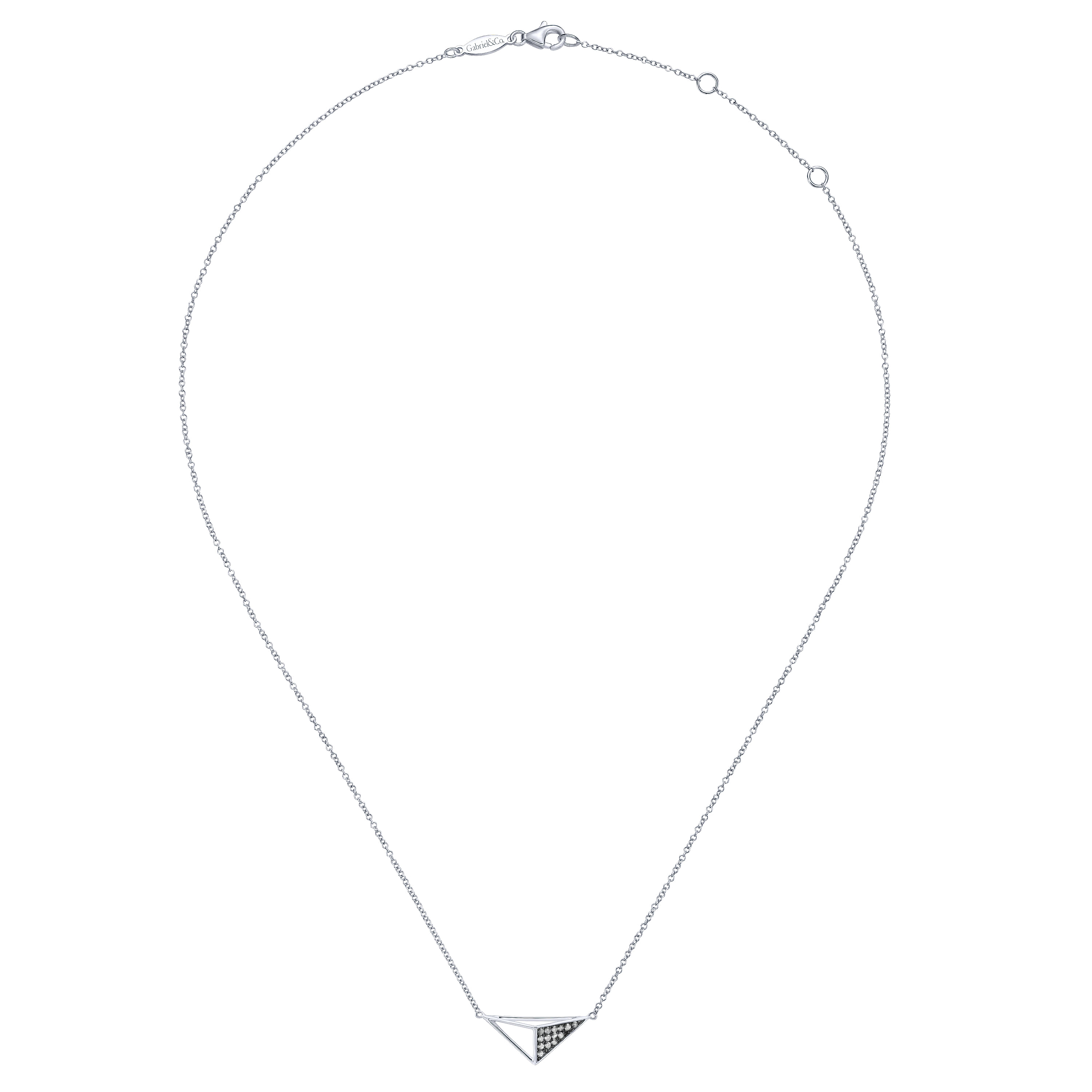 925 Silver Candlelight Diamond Fashion Necklace angle 2 925 Silver Candlelight Diamond Fashion Necklace angle 2