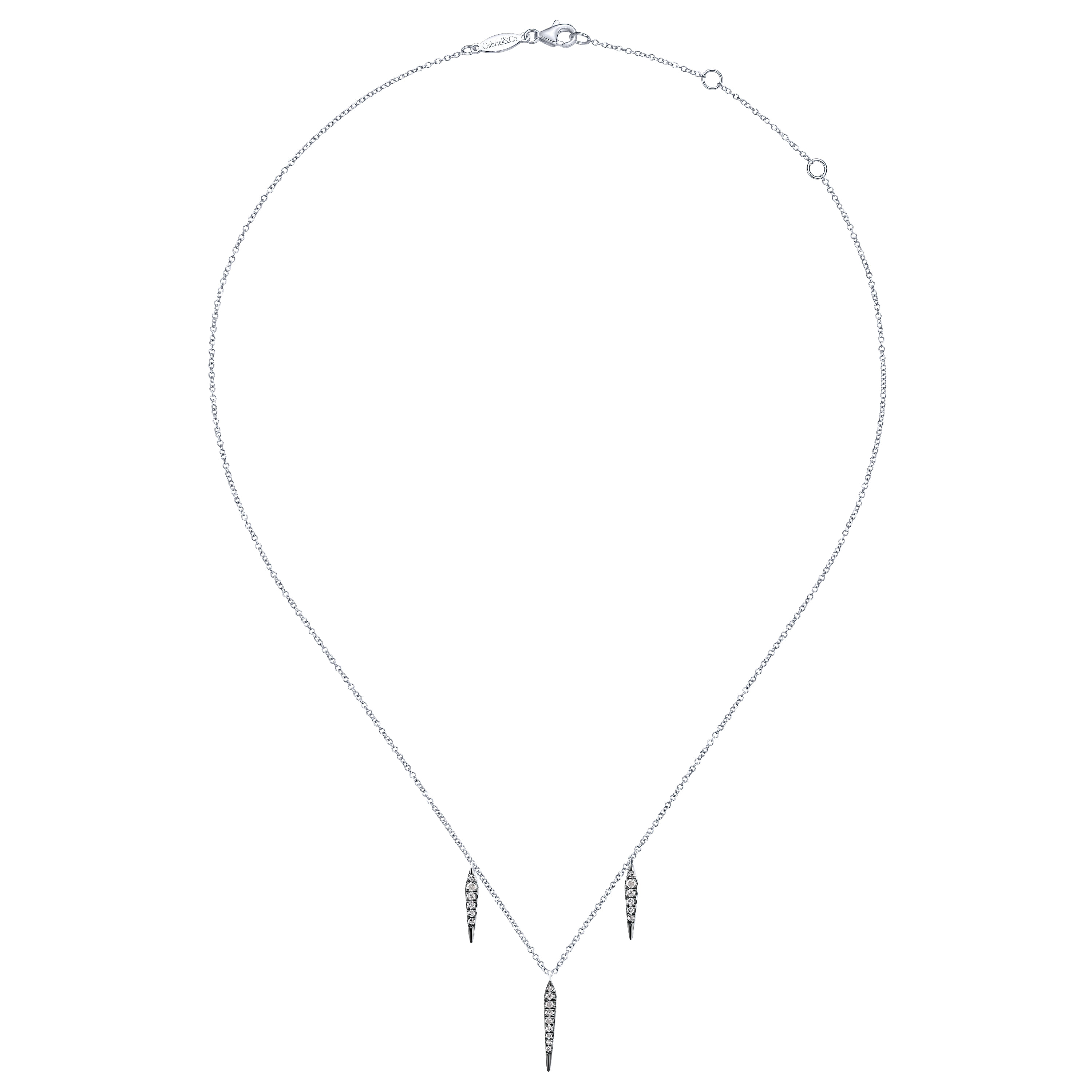 925 Silver Candlelight Diamond Fashion Necklace angle 2 925 Silver Candlelight Diamond Fashion Necklace angle 2