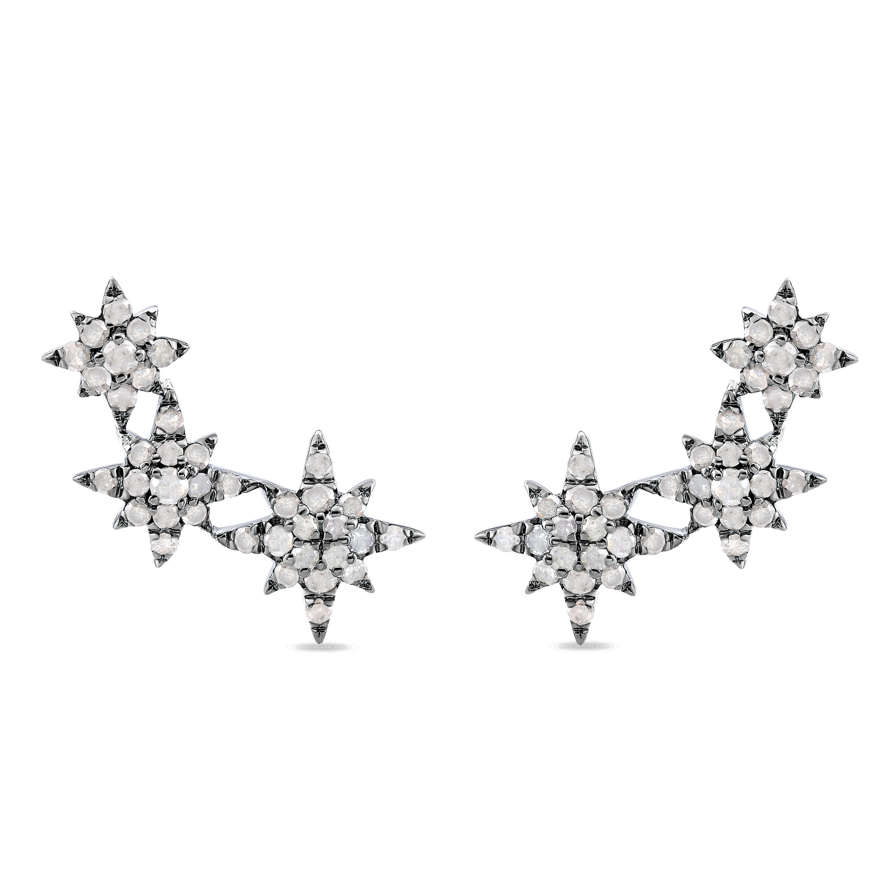925 Silver Candlelight Diamond Stud 925 Silver Candlelight Diamond Stud