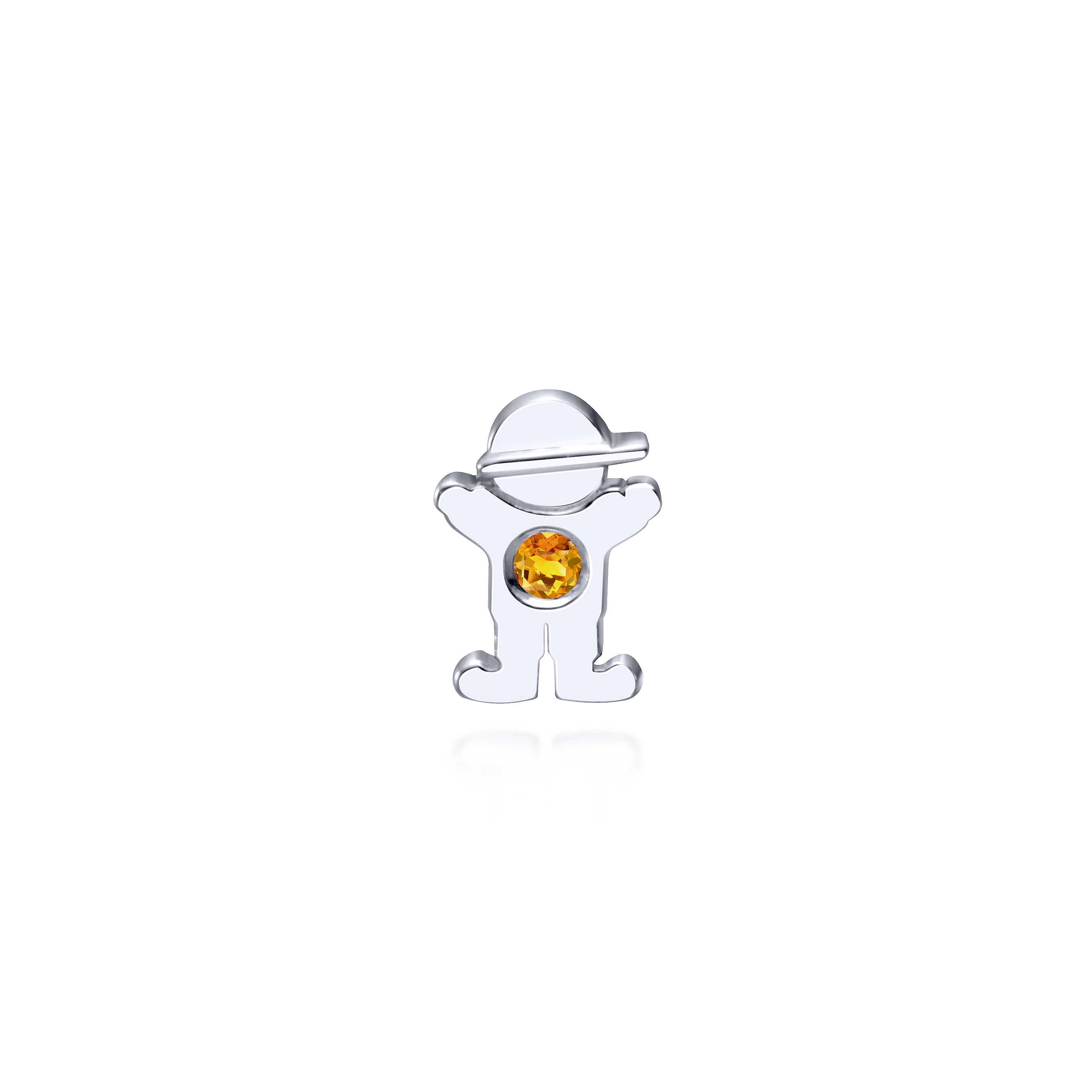 925 Silver Citrine Locket Charm 925 Silver Citrine Locket Charm