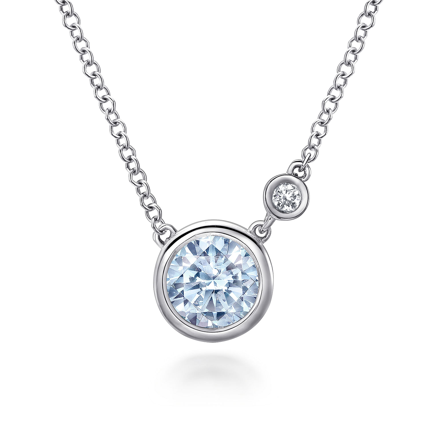 925 Silver Diamond Aquamarine Fashion 925 Silver Diamond Aquamarine Fashion