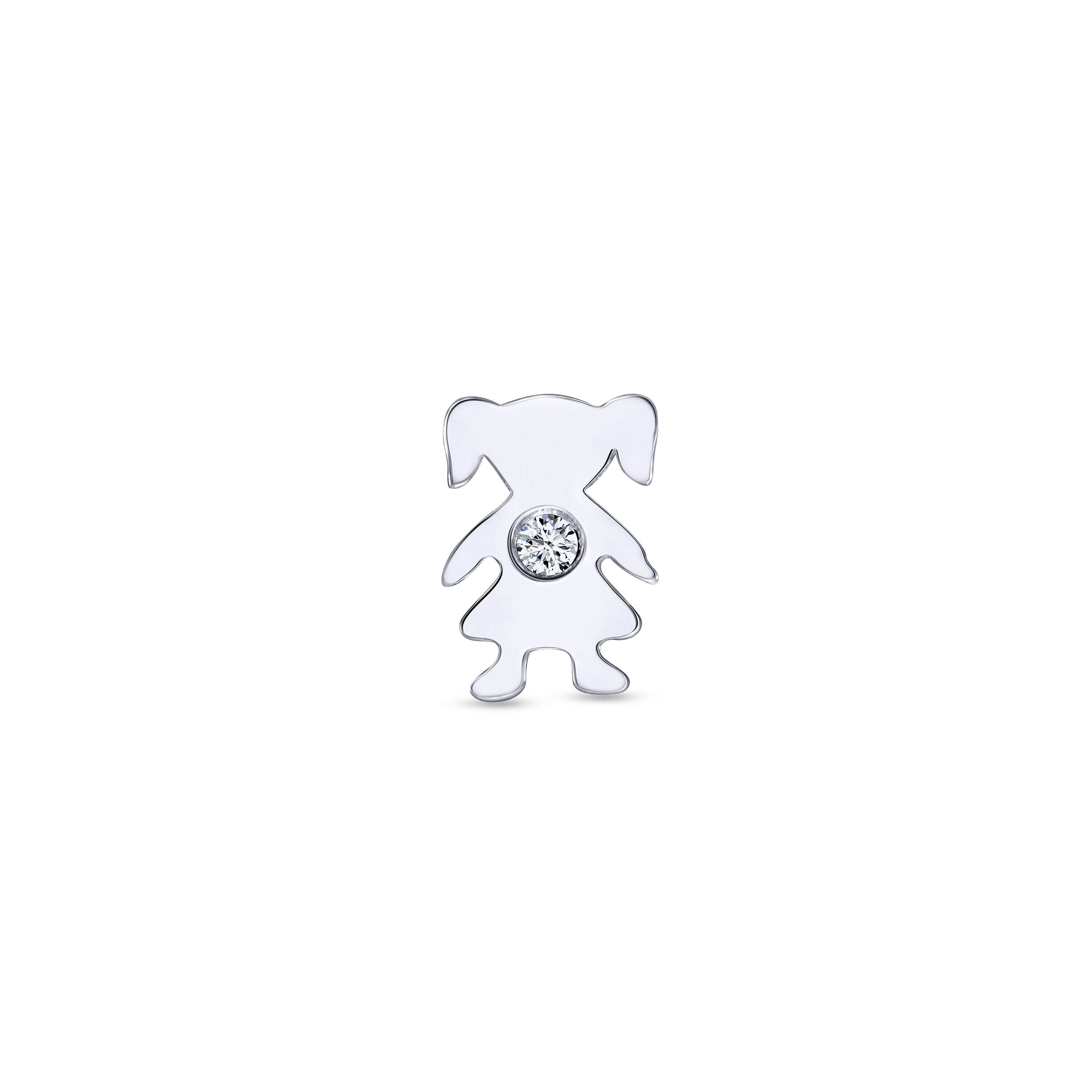 925 Silver Diamond Locket Charm 925 Silver Diamond Locket Charm