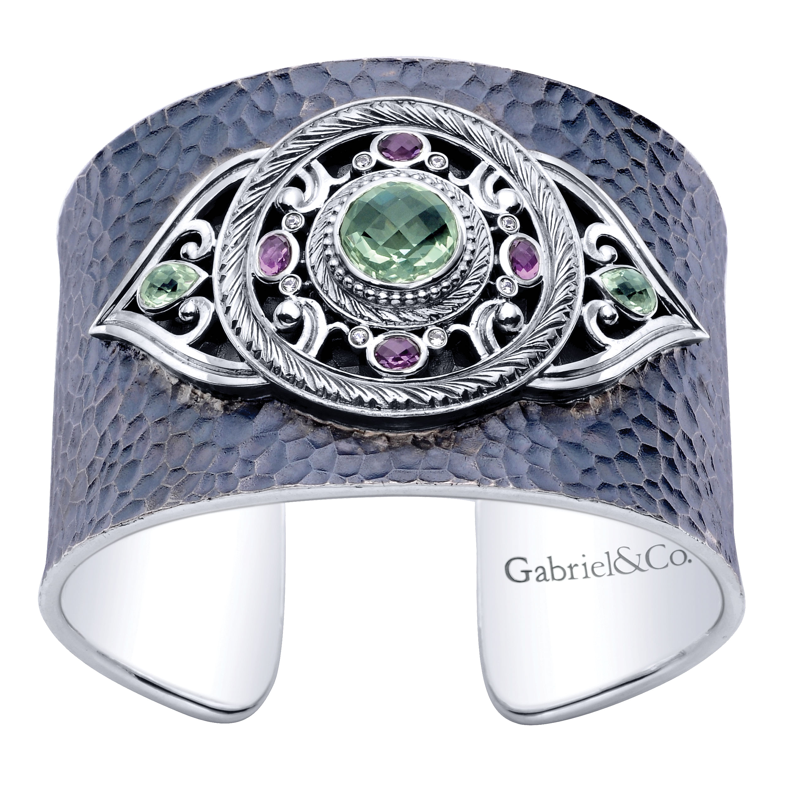 925 Silver Multi Color Stones Cuff 925 Silver Multi Color Stones Cuff