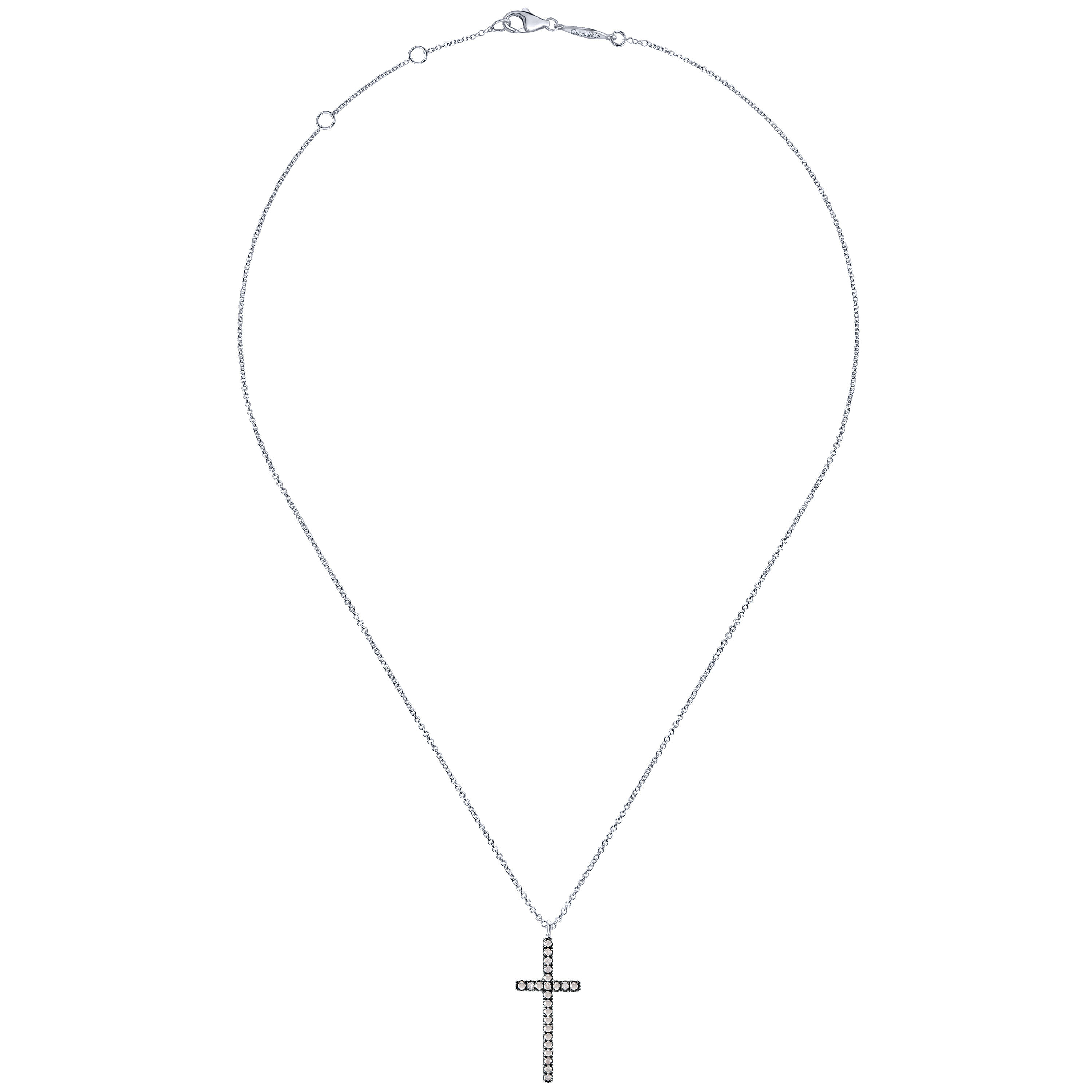 925 Silver Shadow Play Fashion Necklace angle 2 925 Silver Shadow Play Fashion Necklace angle 2