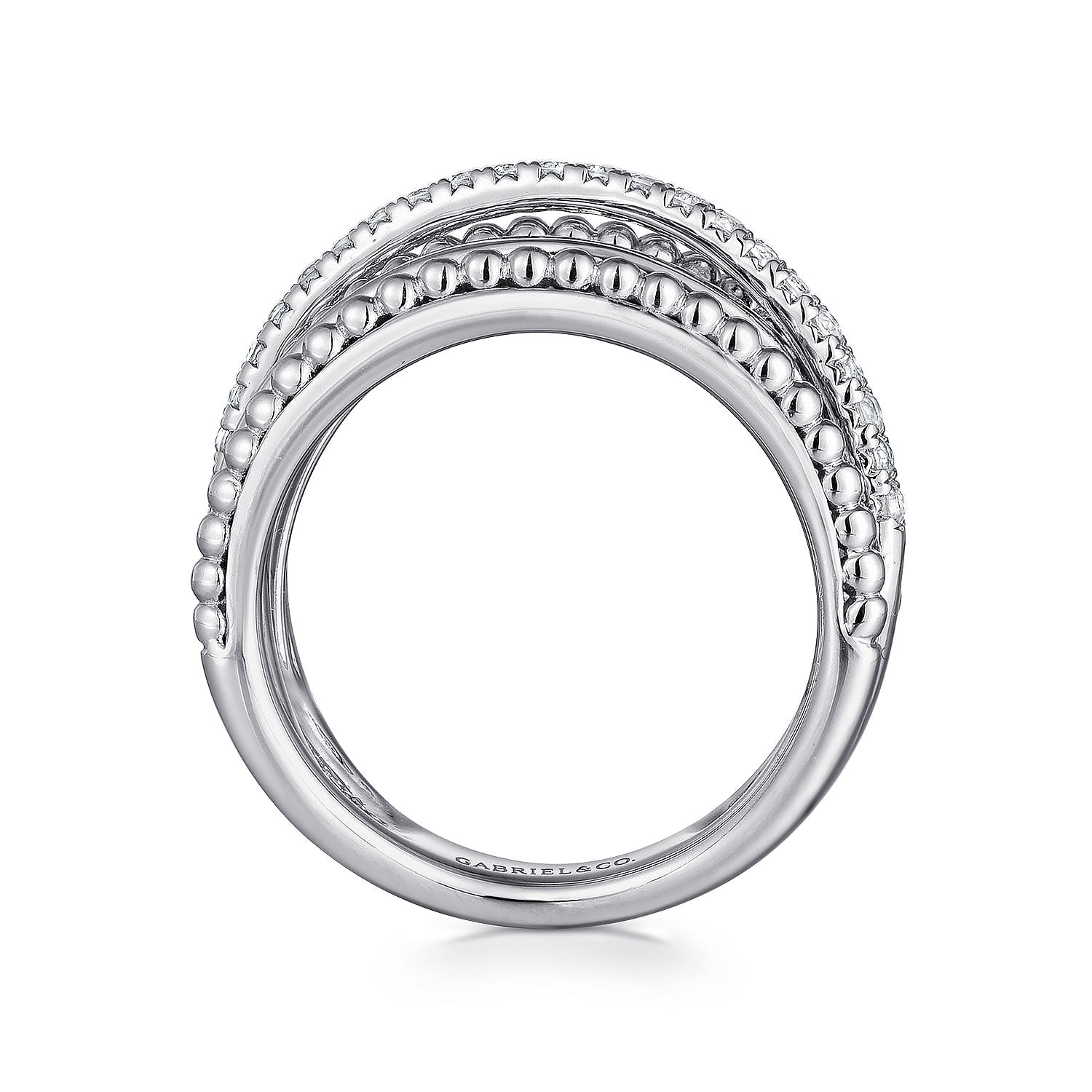925 Silver White Sapphire Wide Band Ladies 925 Silver White Sapphire Wide Band Ladies