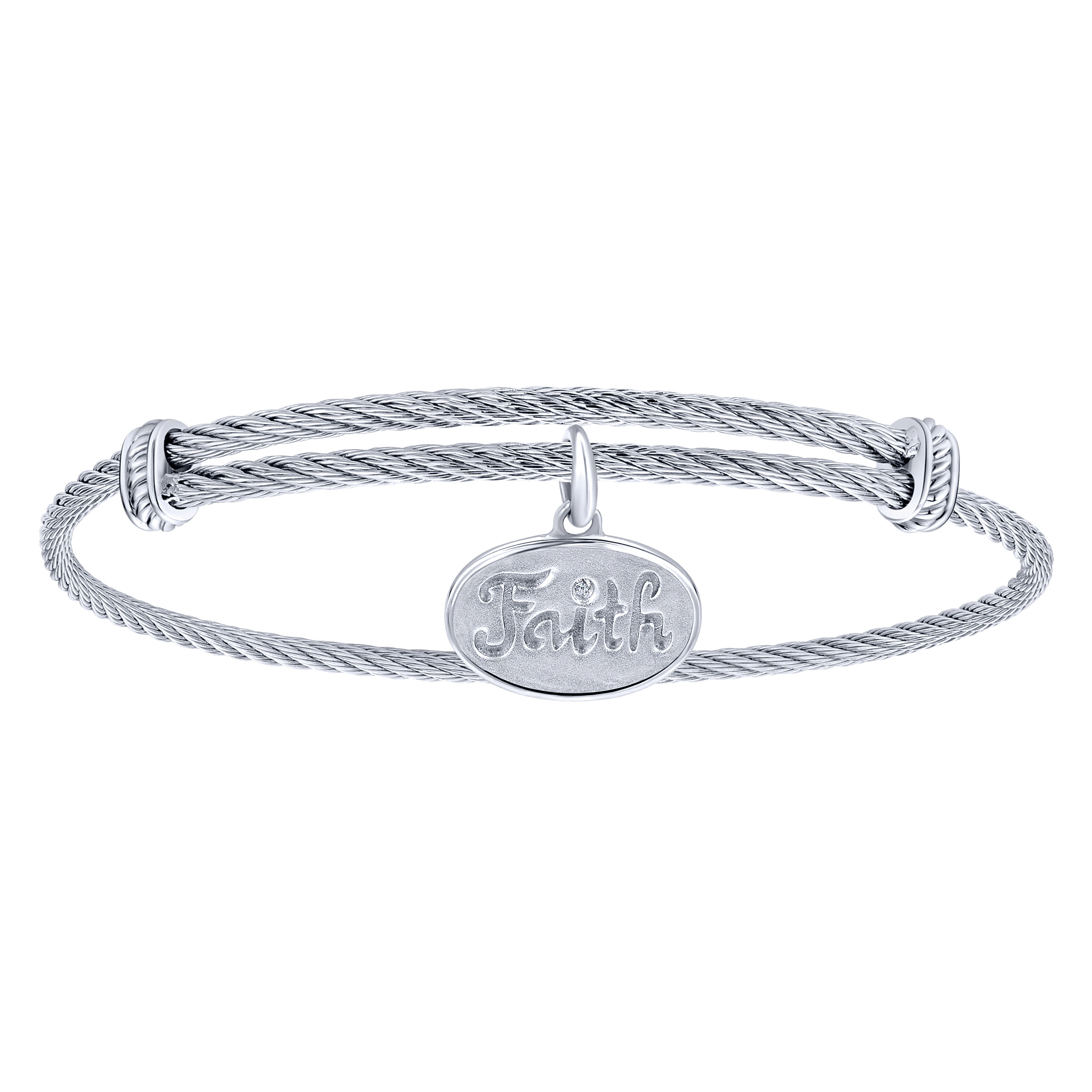 925 Silver/stainless Steel Diamond Charm 925 Silver/stainless Steel Diamond Charm