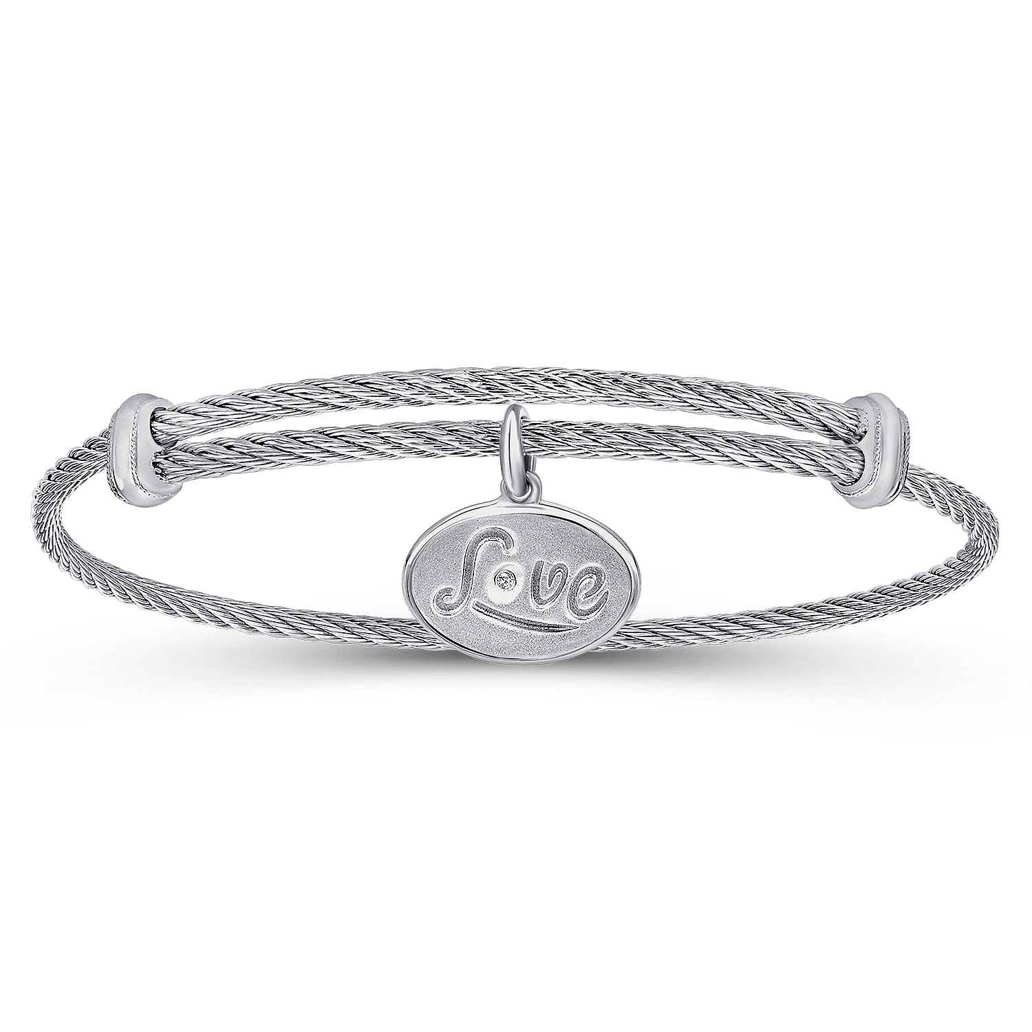 925 Silver/stainless Steel Diamond Charm 925 Silver/stainless Steel Diamond Charm