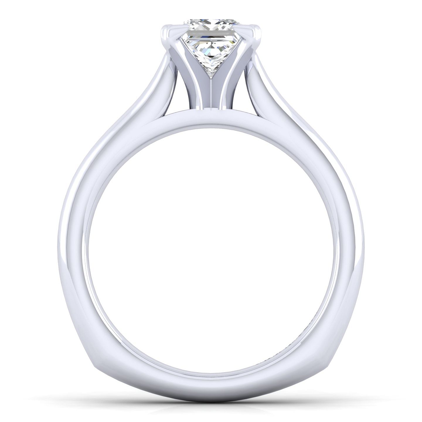 Allie 14k White Gold Princess Cut Solitaire Engagement Ring angle 2 Allie 14k White Gold Princess Cut Solitaire Engagement Ring angle 2