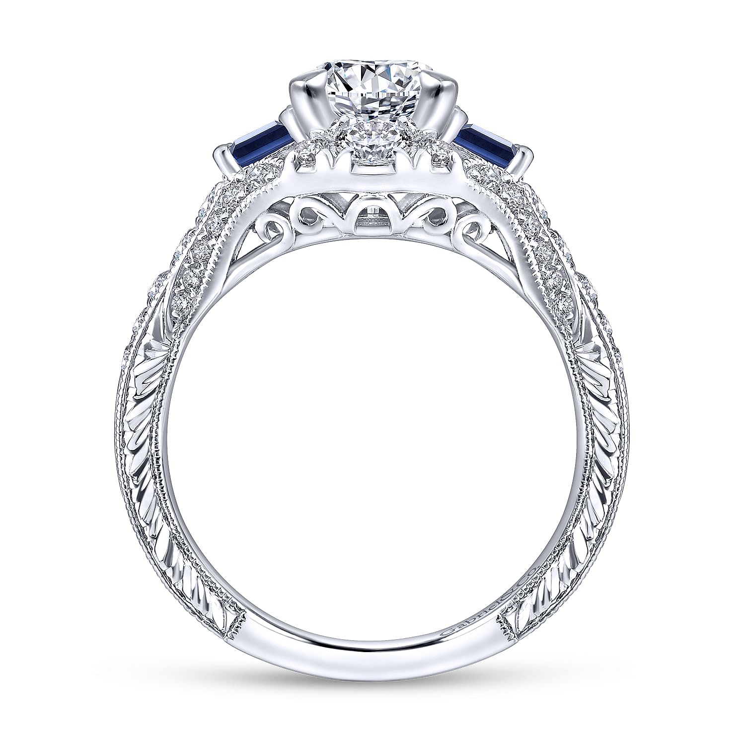 Sapphire Engagement Rings - Blue Sapphire Diamond Rings- Gabriel 