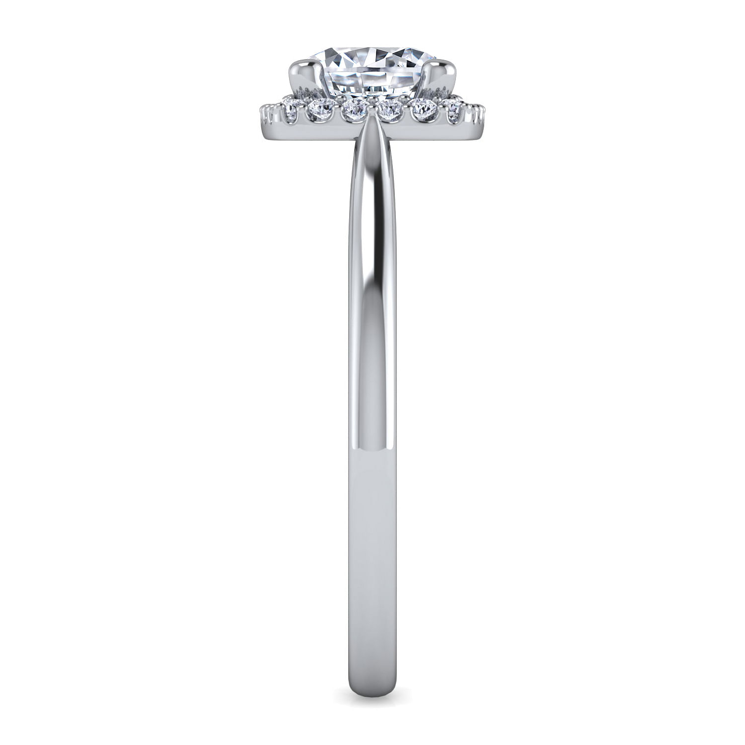 Jenna 14k White Gold Round Halo Engagement Ring angle 5 Jenna 14k White Gold Round Halo Engagement Ring angle 5