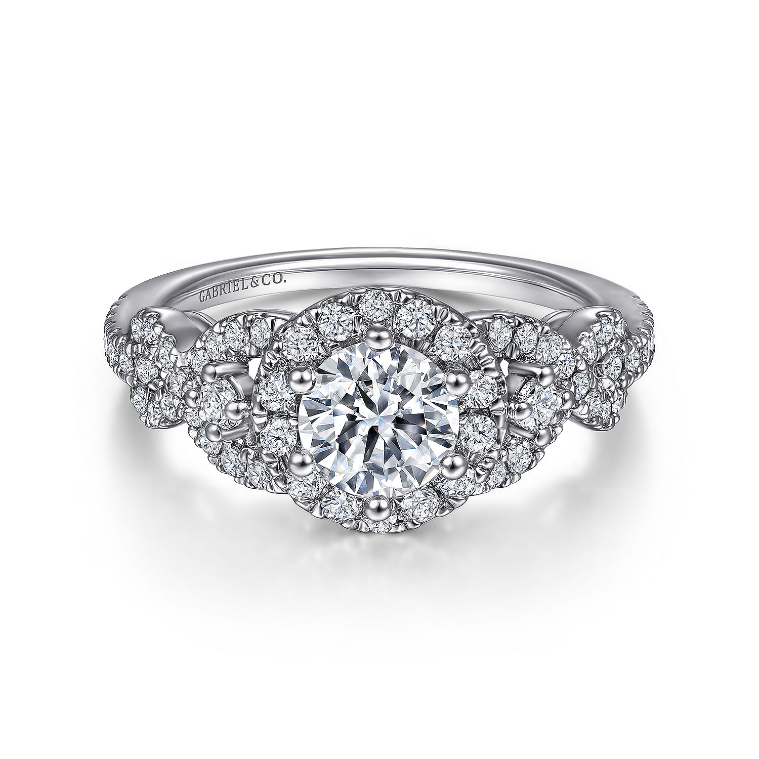 14k White Gold Round Halo 14k White Gold Round Halo