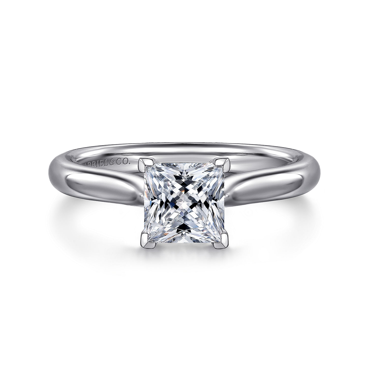 14k White Gold Princess Cut Solitaire 14k White Gold Princess Cut Solitaire