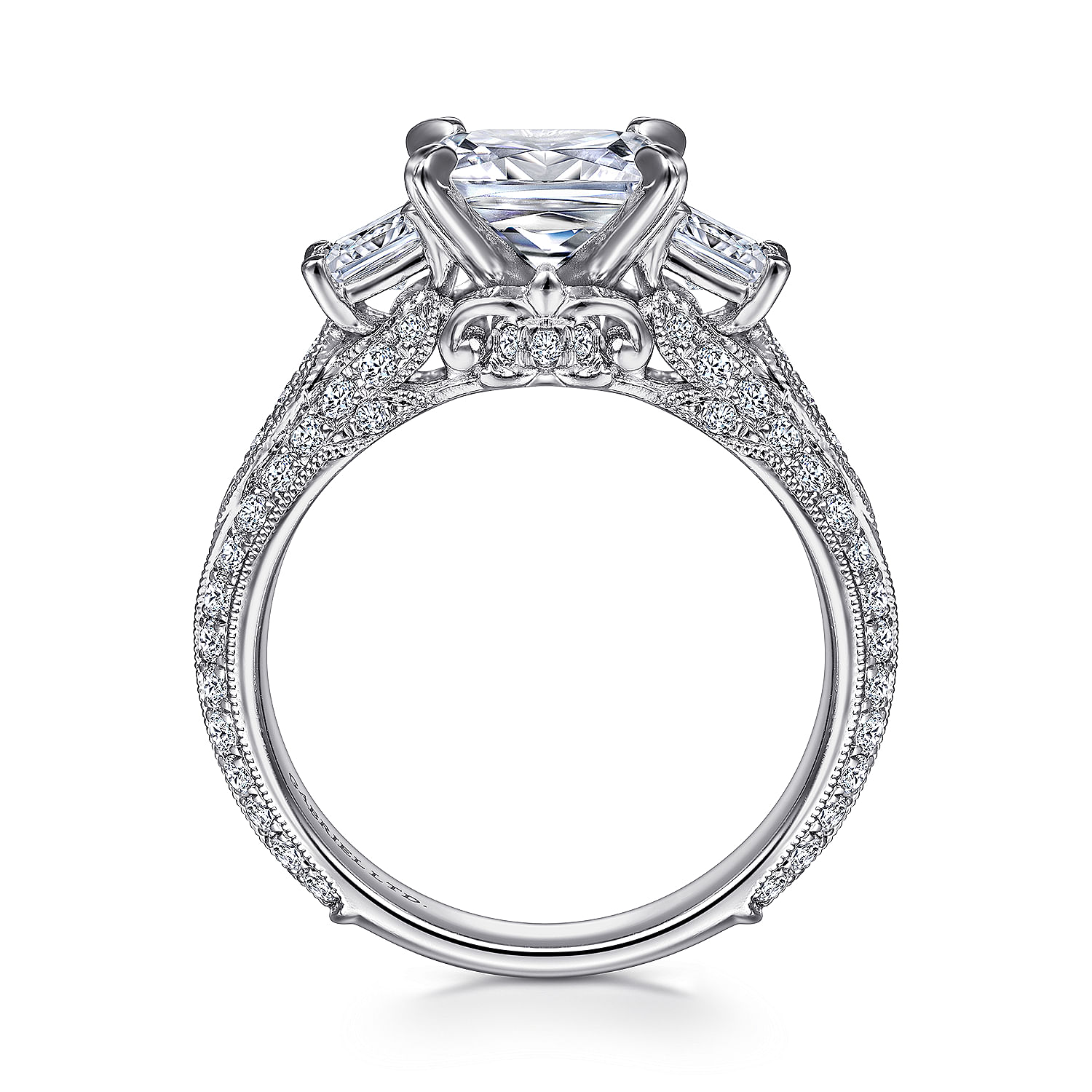 malva 18k white gold princess cut 3 stones engagement ring angle 2 - White Gold Princess Cut Wedding Rings malva 18k white gold princess cut 3 stones engagement ring angle 2 - White Gold Princess Cut Wedding Rings