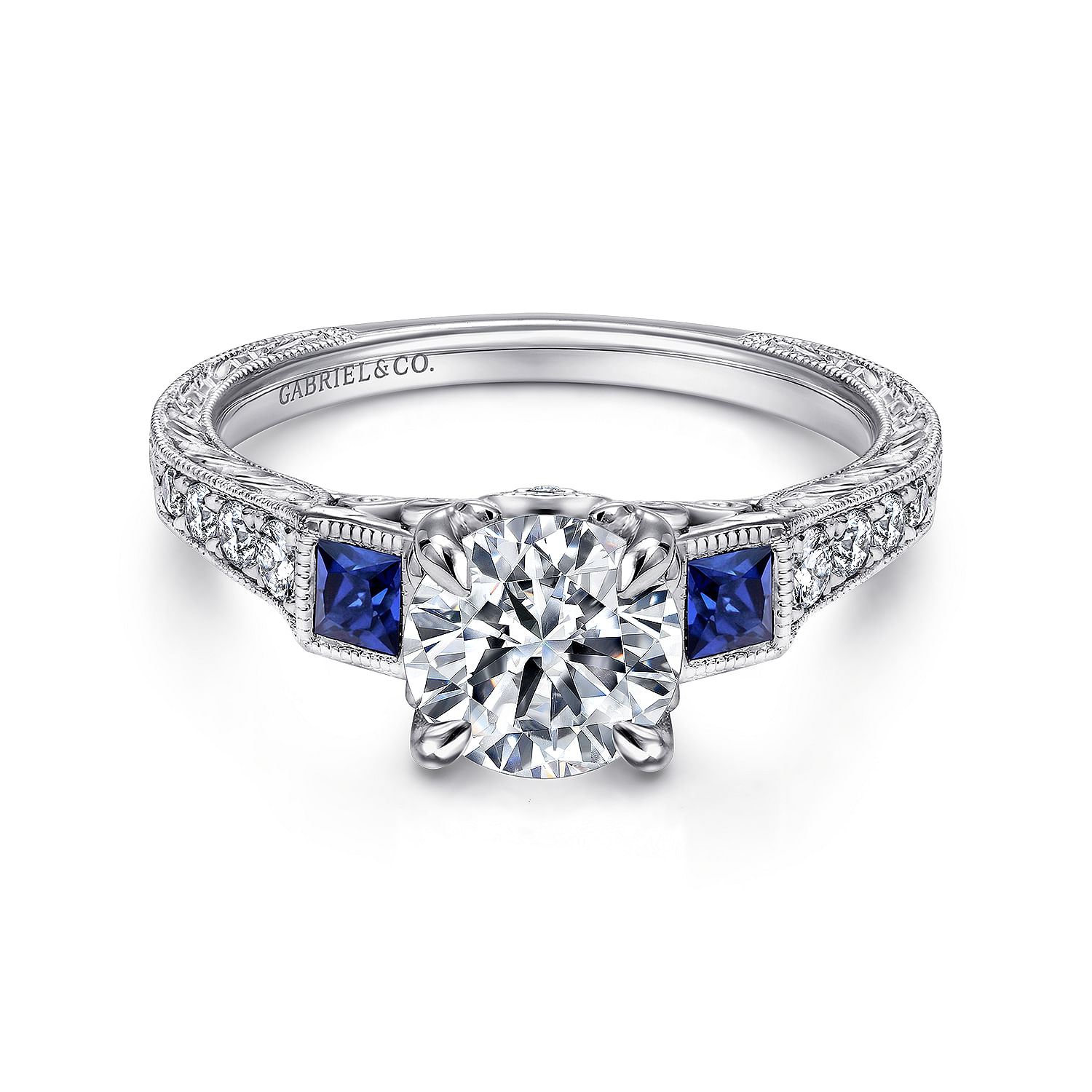 Platinum Diamond And Sapphire 3 Stones Platinum Diamond And Sapphire 3 Stones