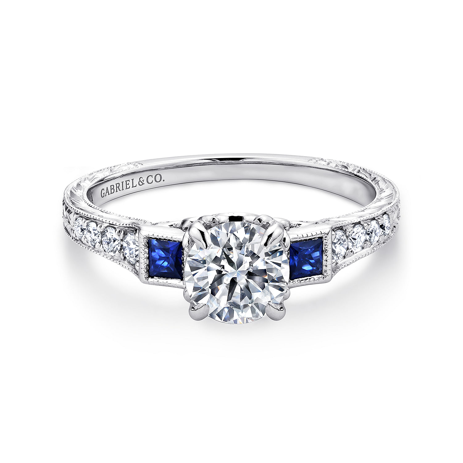 Platinum Diamond And Sapphire 3 Stones Platinum Diamond And Sapphire 3 Stones