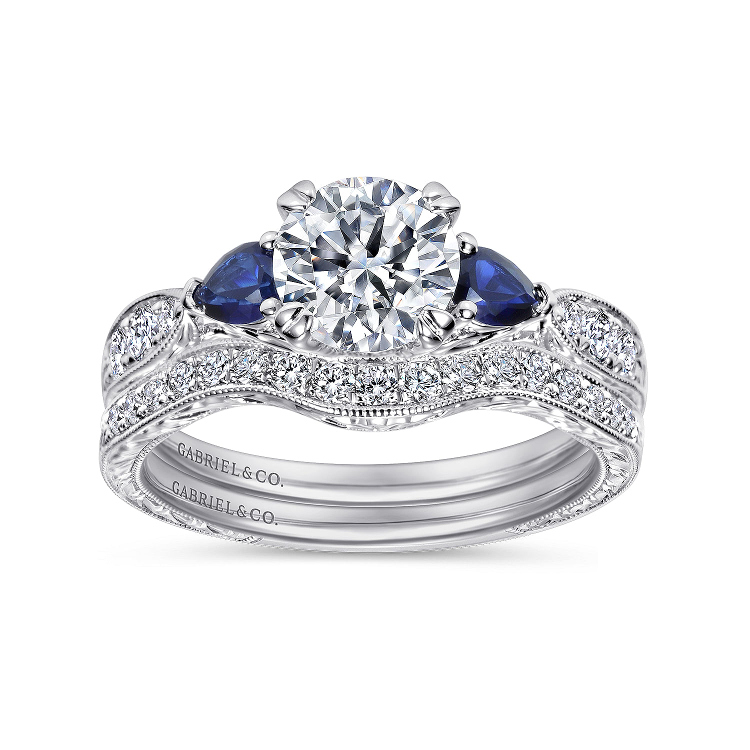 Platinum Diamond Curved Wedding Band angle 4 Platinum Diamond Curved Wedding Band angle 4