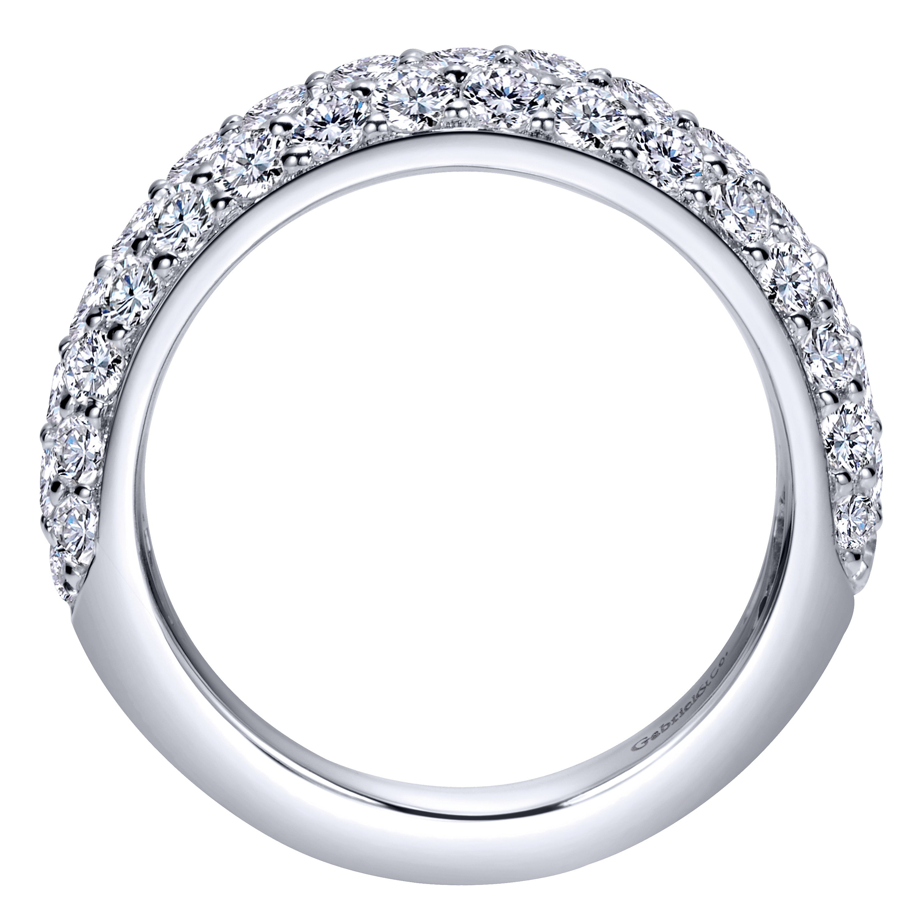 Platinum Diamond Fancy Anniversary Band angle 2 Platinum Diamond Fancy Anniversary Band angle 2