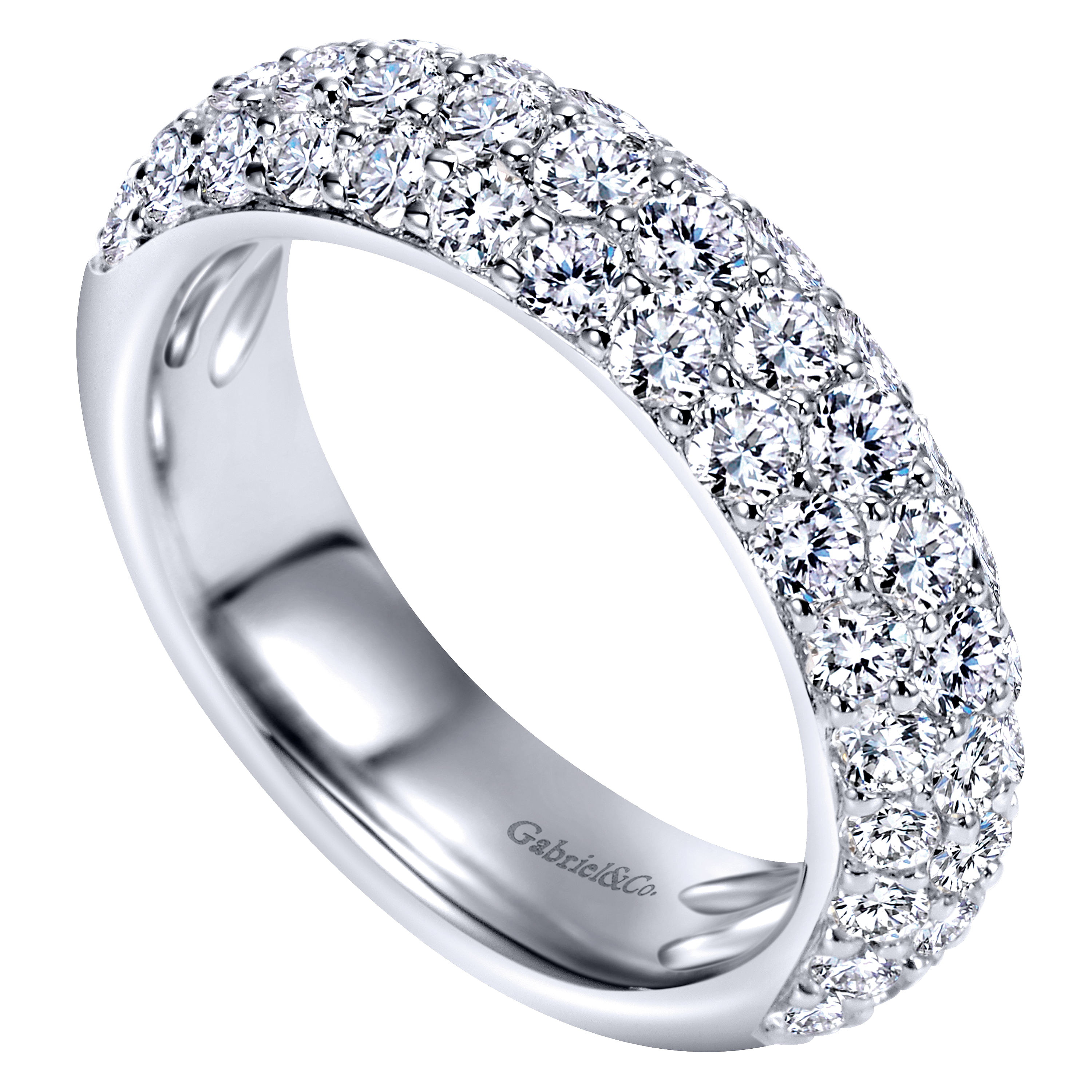 Platinum Diamond Fancy Anniversary Band angle 3 Platinum Diamond Fancy Anniversary Band angle 3