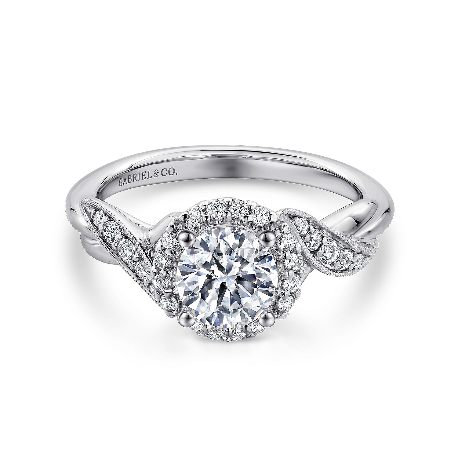 14k White Gold Round Halo 14k White Gold Round Halo