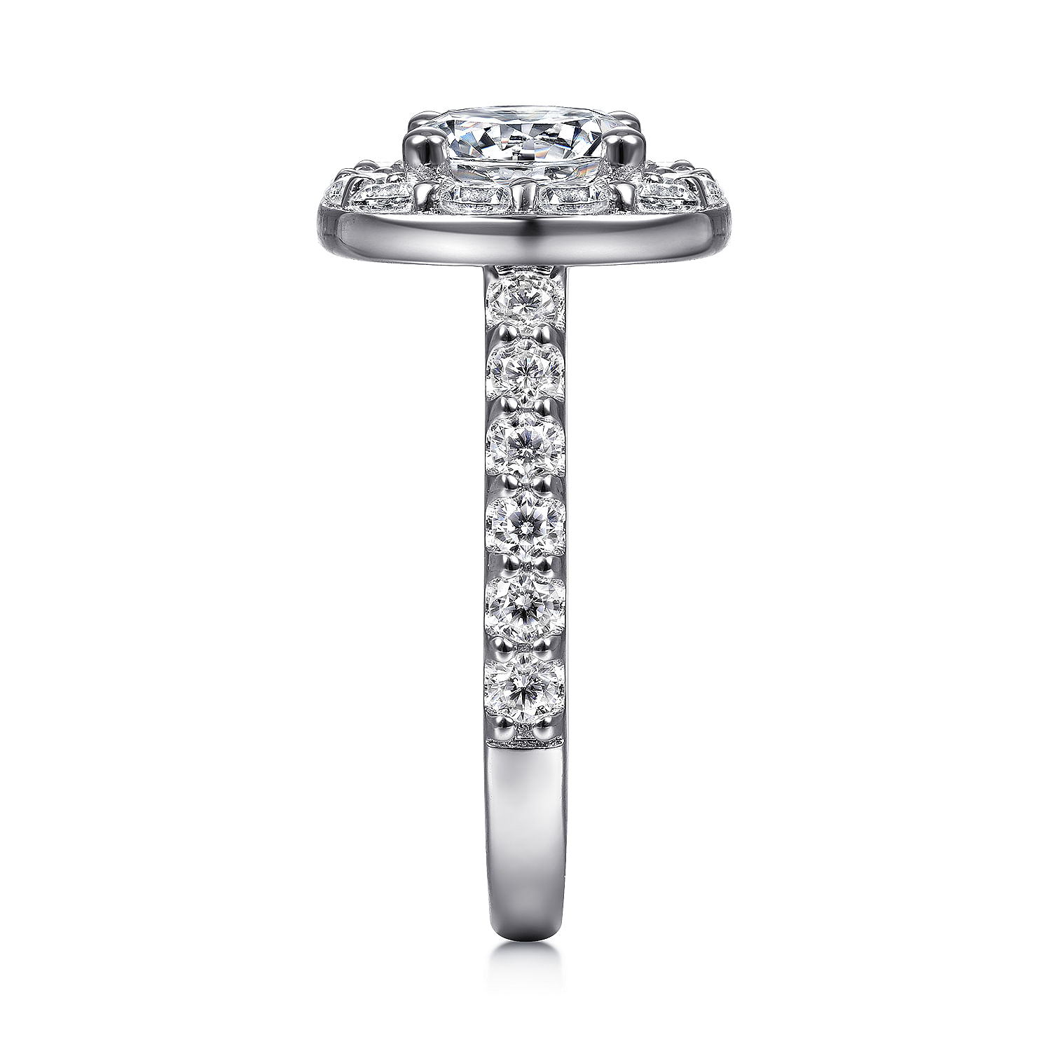 Skylar 14k White Gold Round Halo Engagement Ring angle 5 Skylar 14k White Gold Round Halo Engagement Ring angle 5
