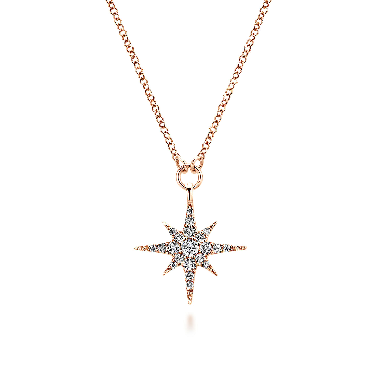 rose gold starburst necklace