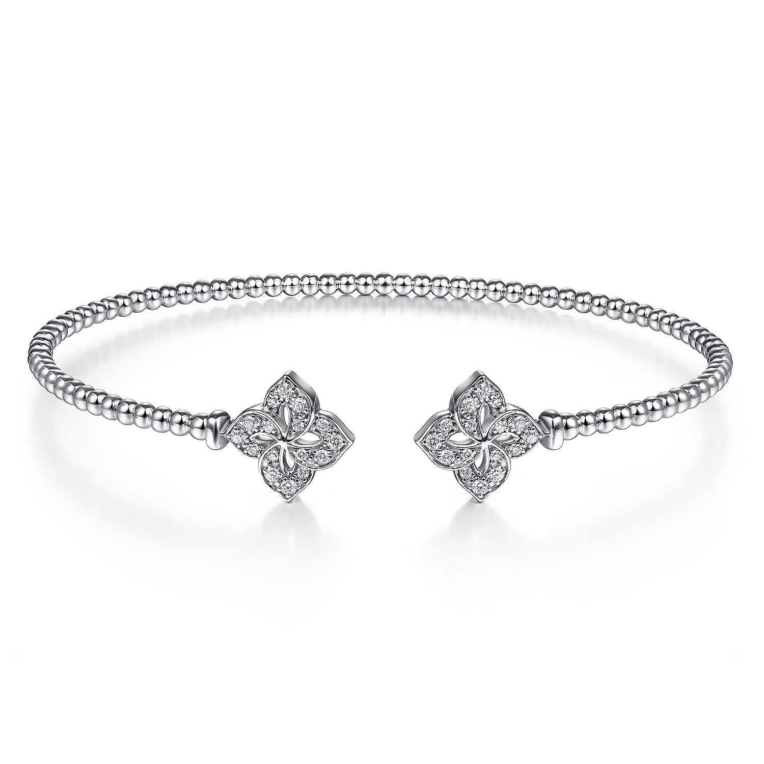 Diamond flower bracelet 14k clearance white gold