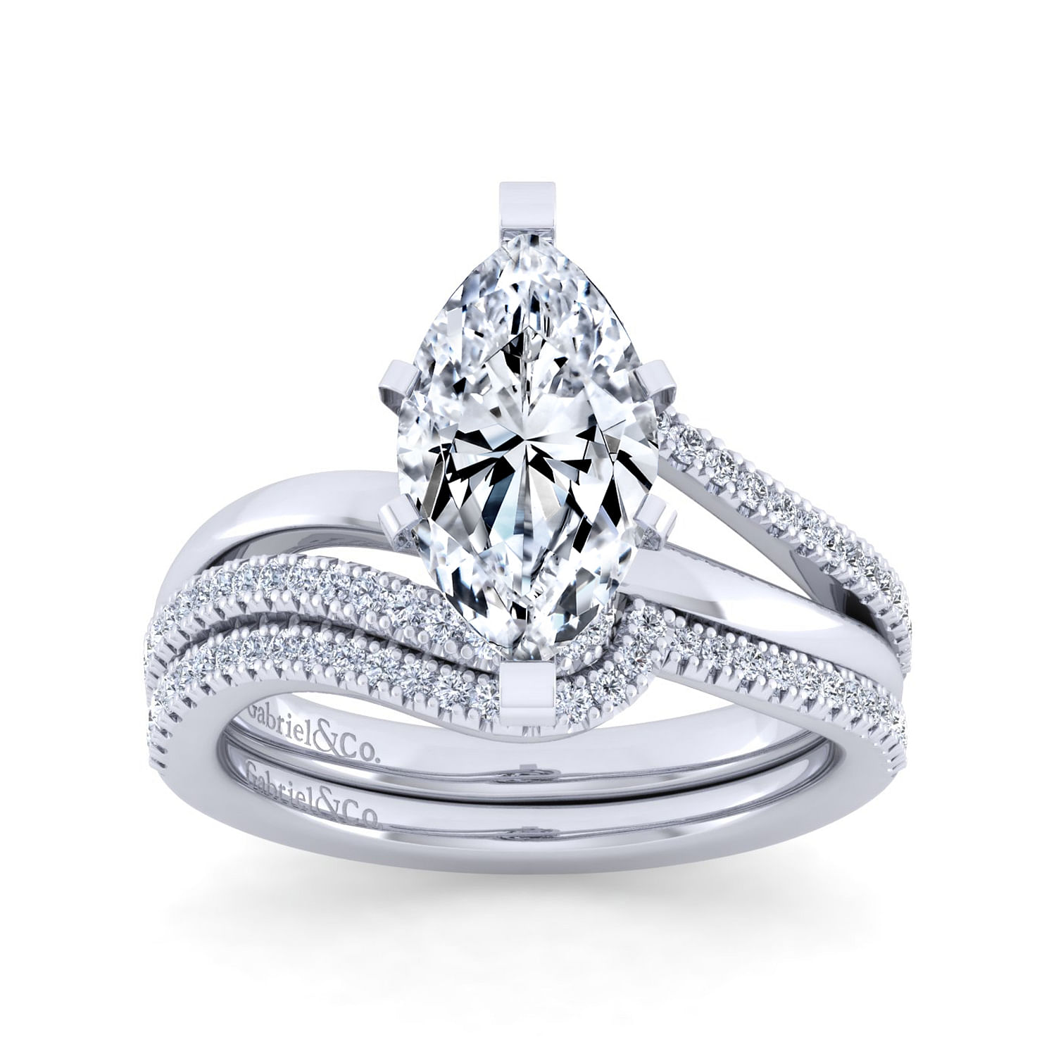 Bypass clearance marquise ring