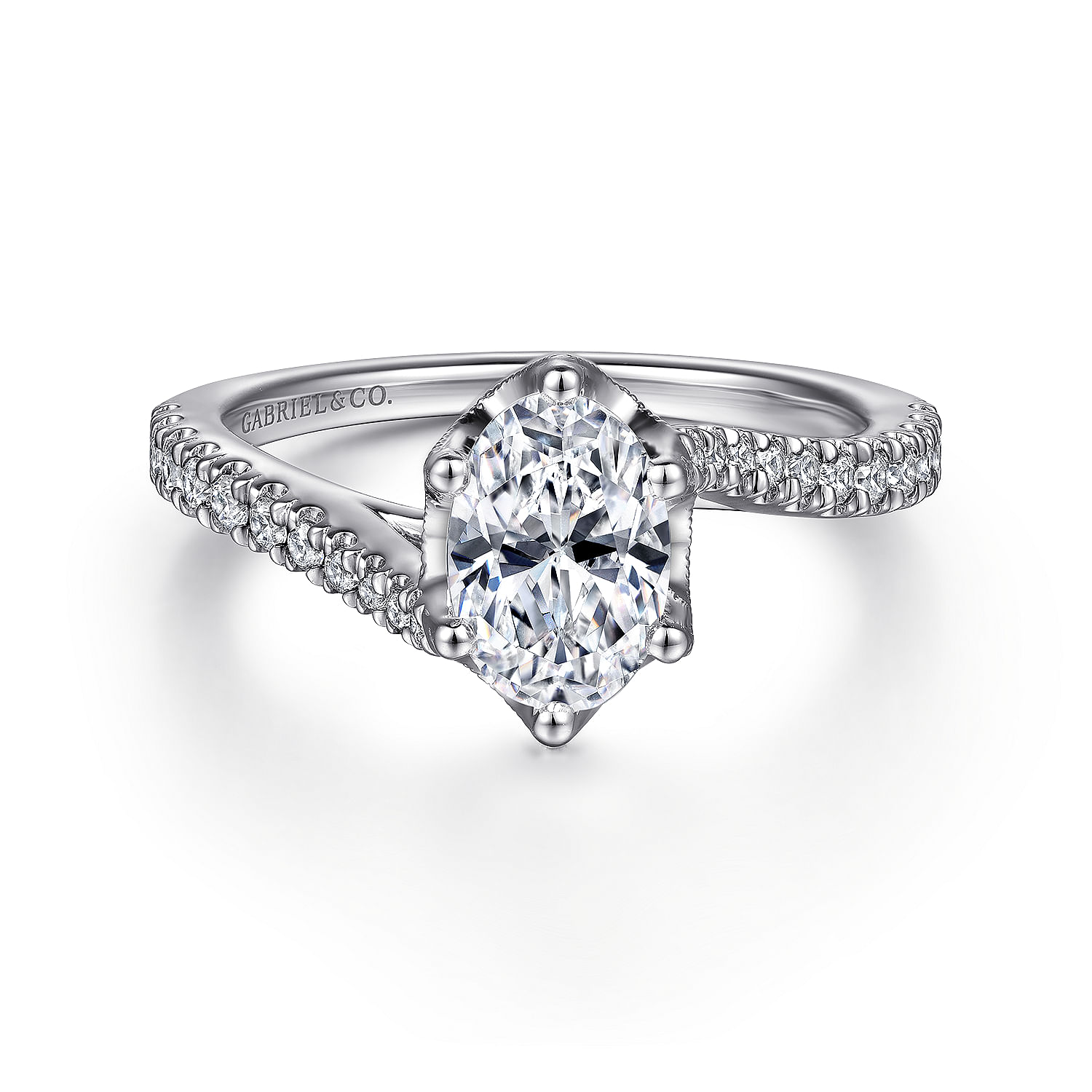 Plain white gold deals engagement rings