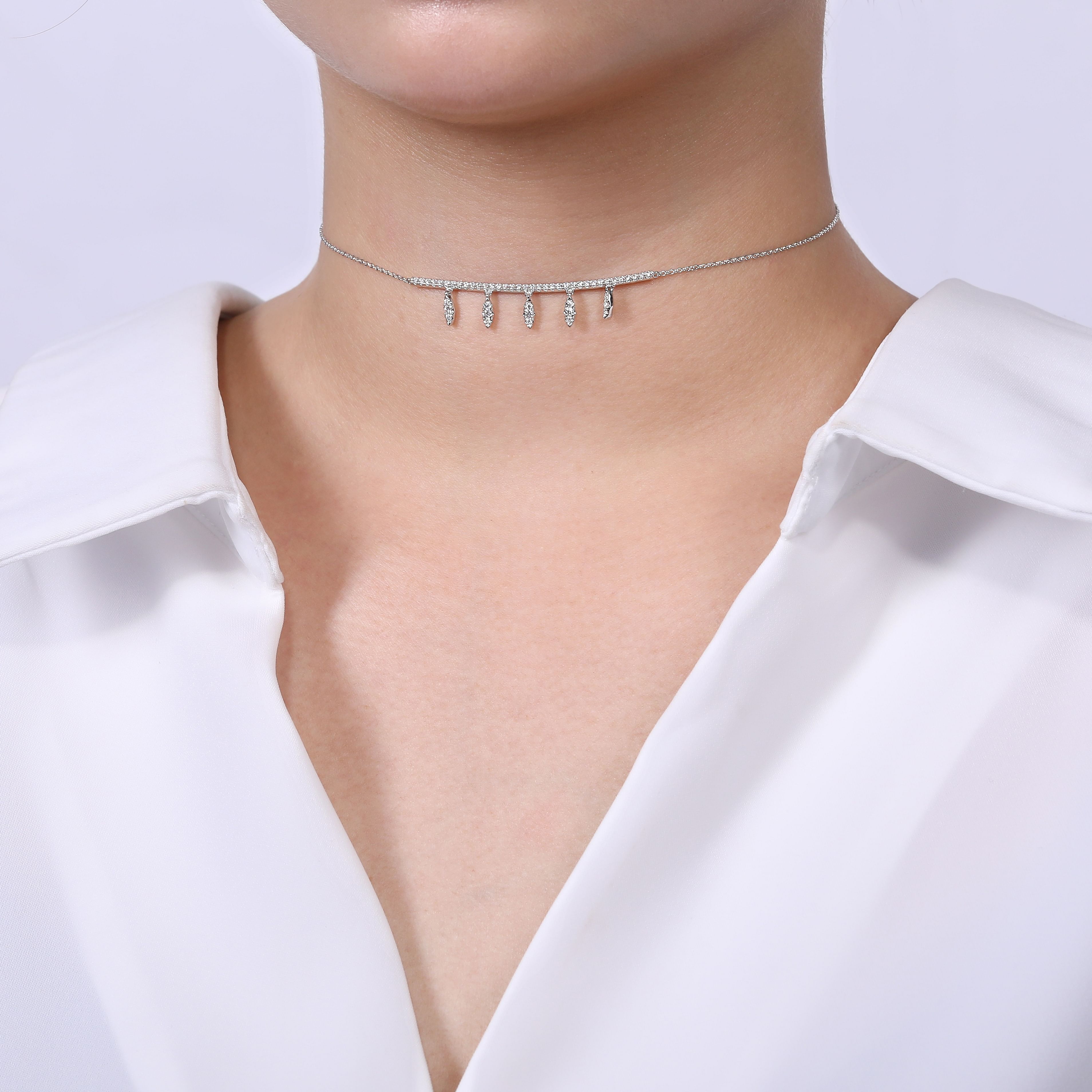 white necklace choker