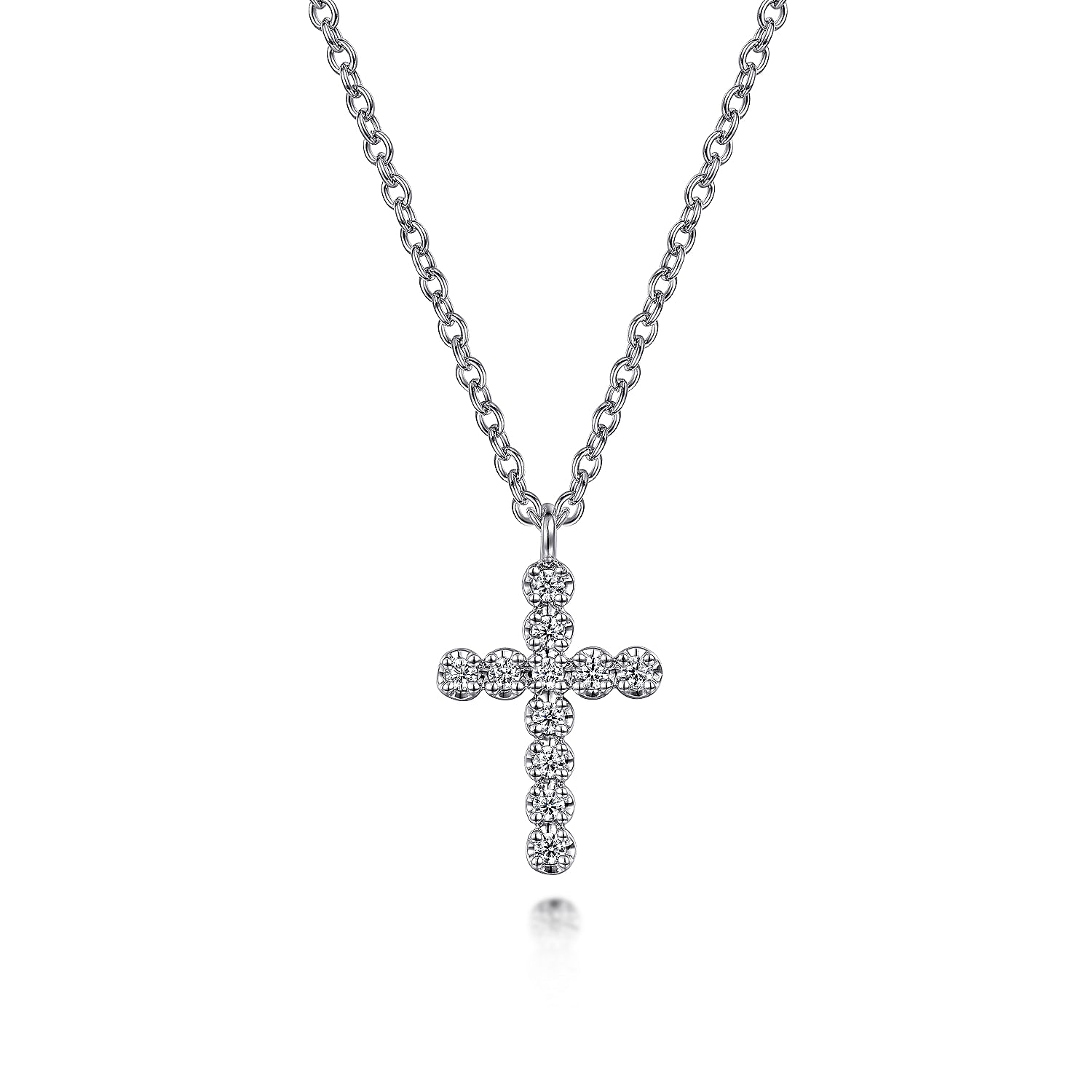 Female diamond cross on sale necklace