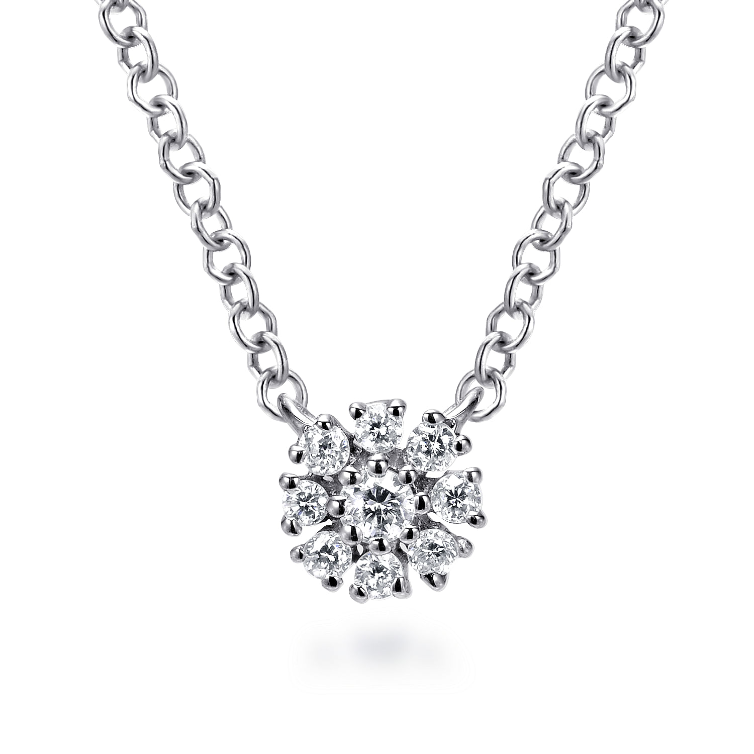 Floral diamond store pendant