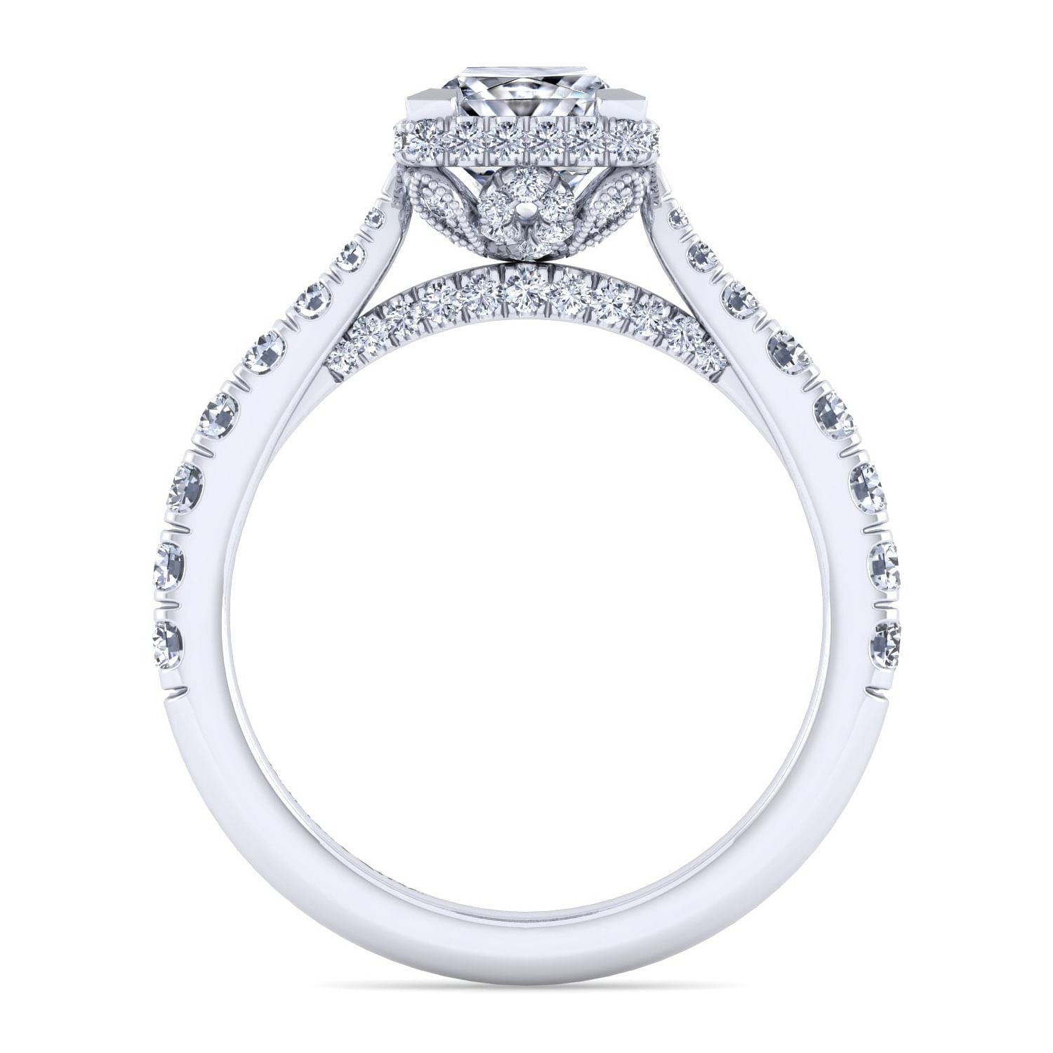 Princess cut hot sale hidden halo