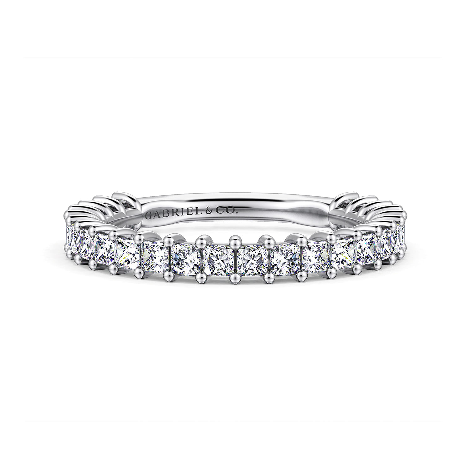 Princess cut anniversary deals band white gold