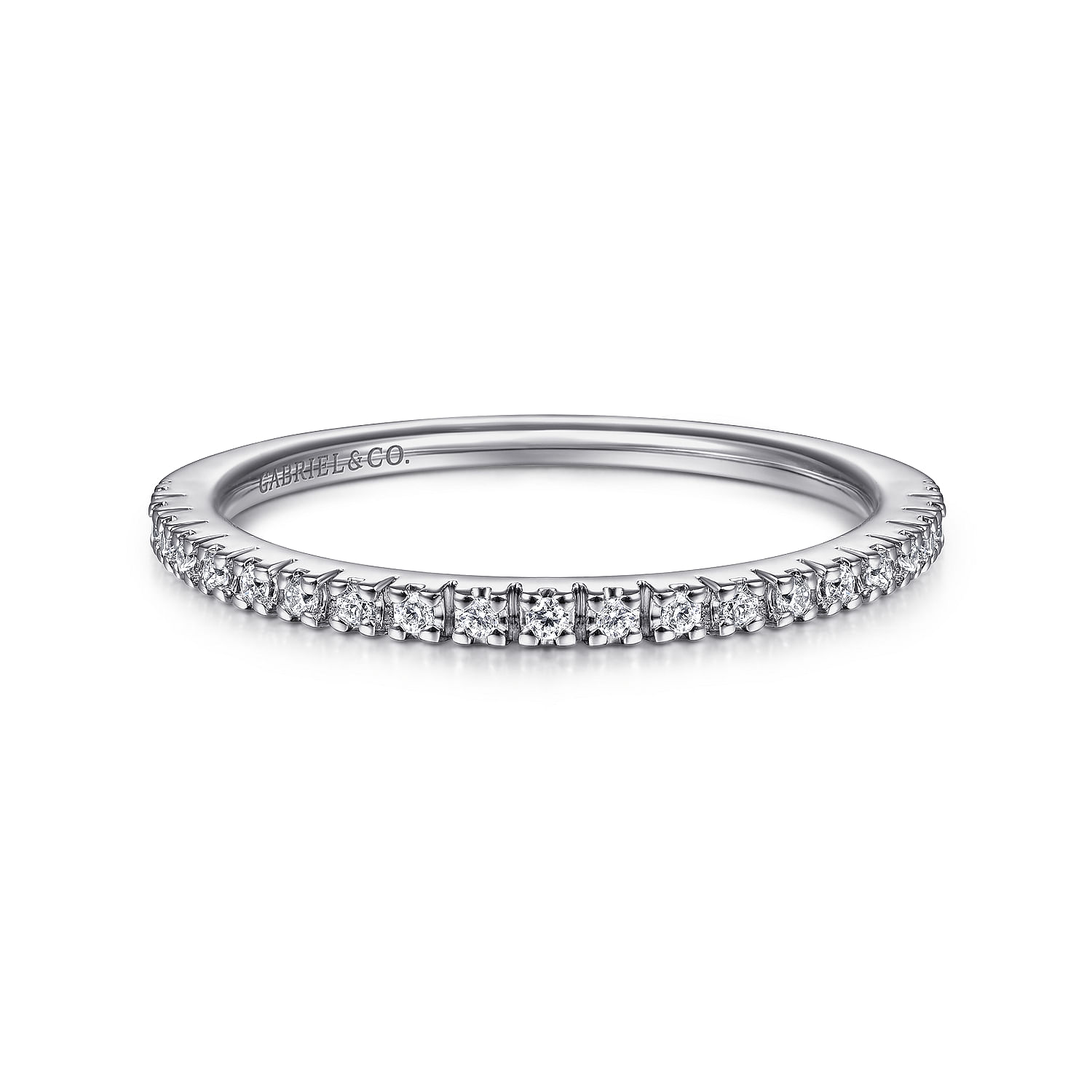 Prong set sale diamond wedding band