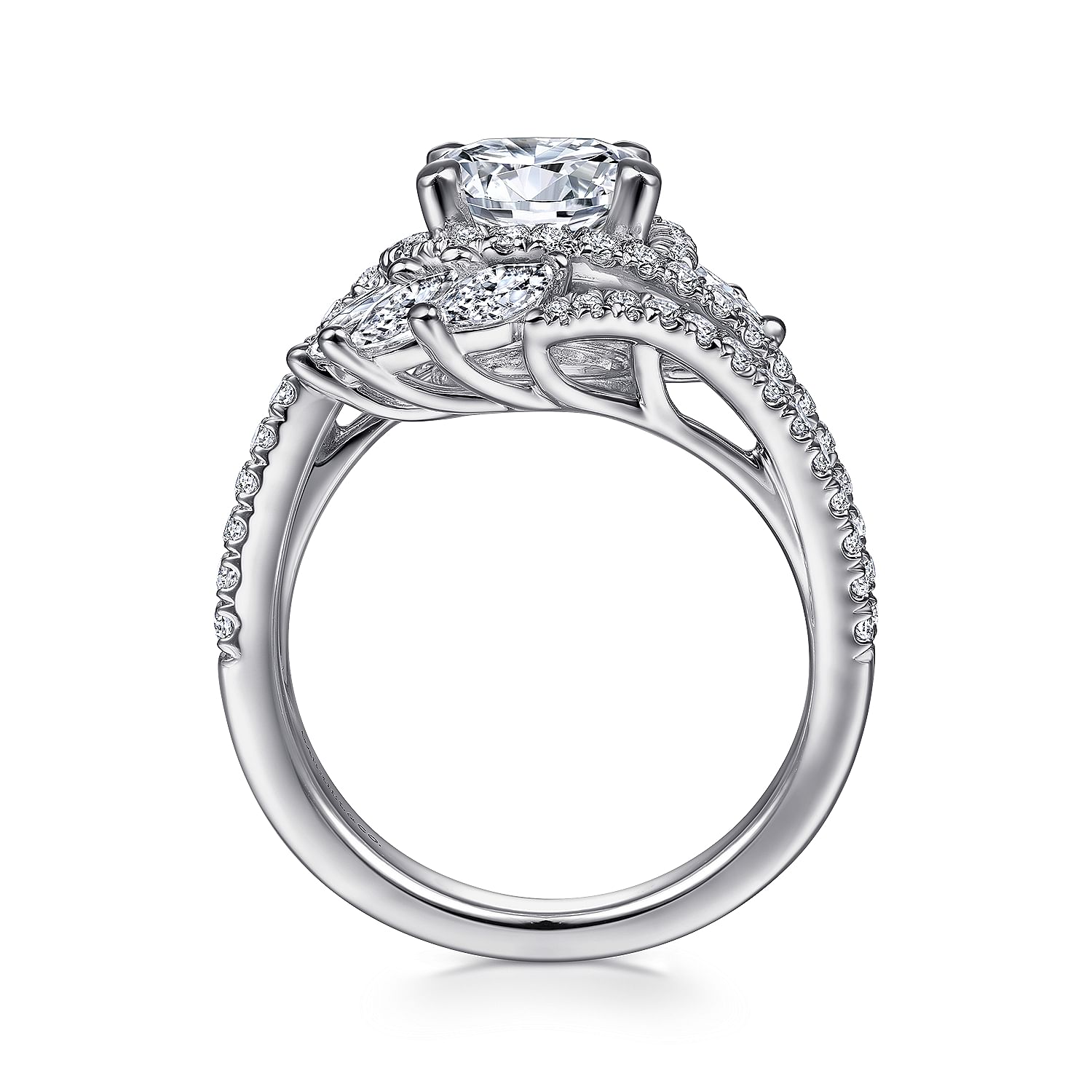 Halo bypass hot sale engagement ring