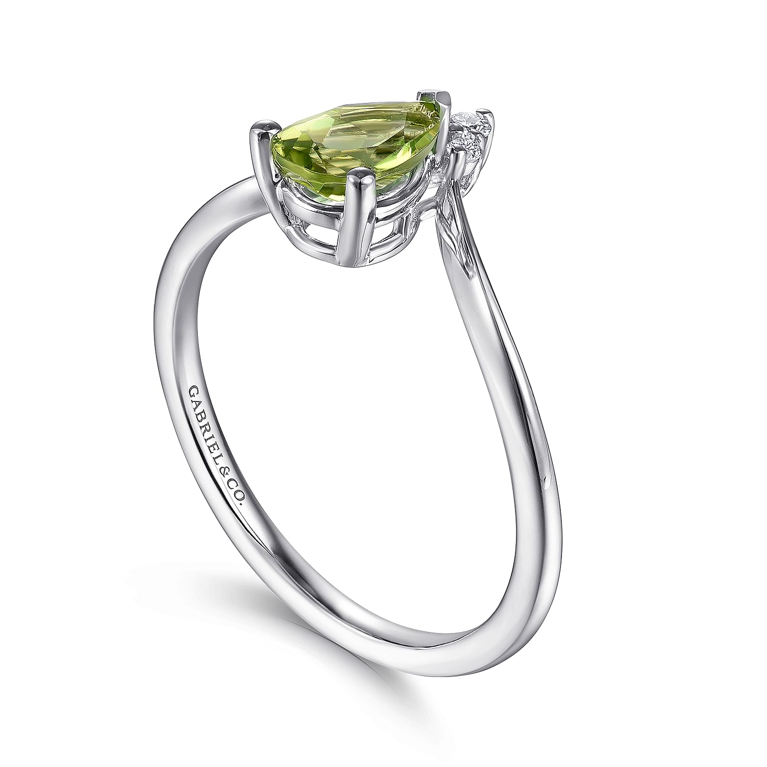 Teardrop on sale peridot ring