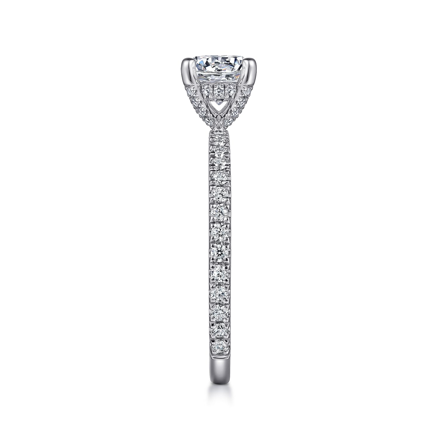 14K White-Rose Gold Diamond Engagement Ring