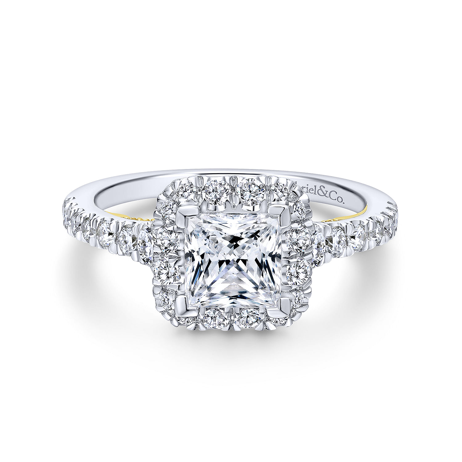 Princess halo diamond on sale ring