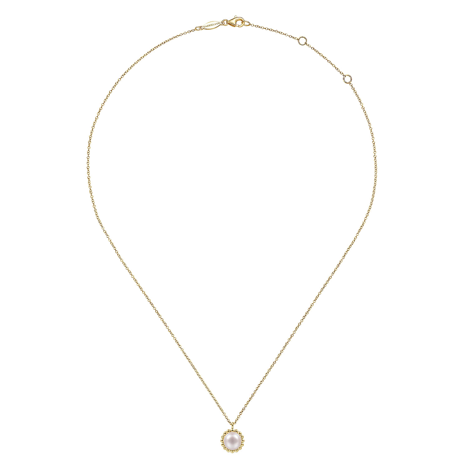 14K Yellow Gold Bujukan Pearl Pendant Necklace | NK6412Y4JPL