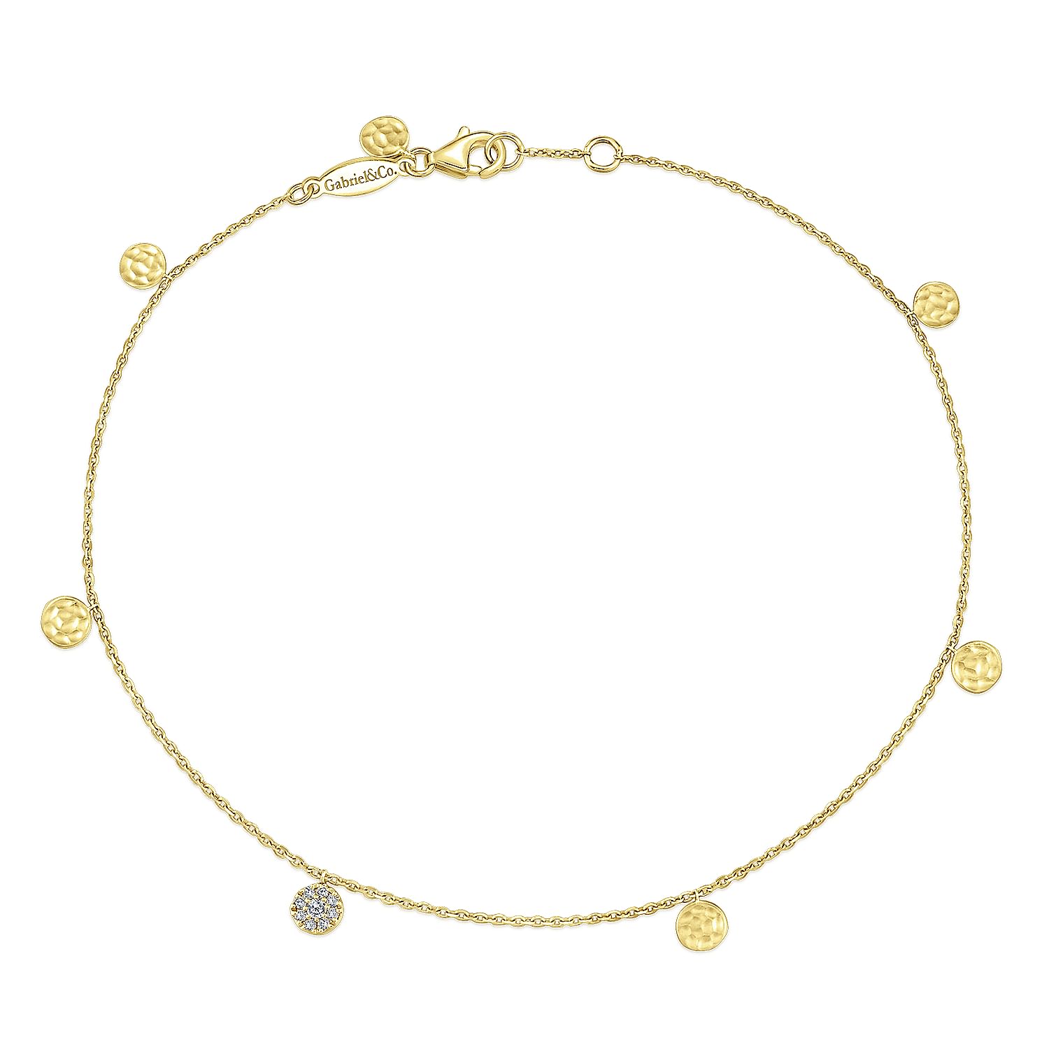 Ankle bracelet deals yellow gold