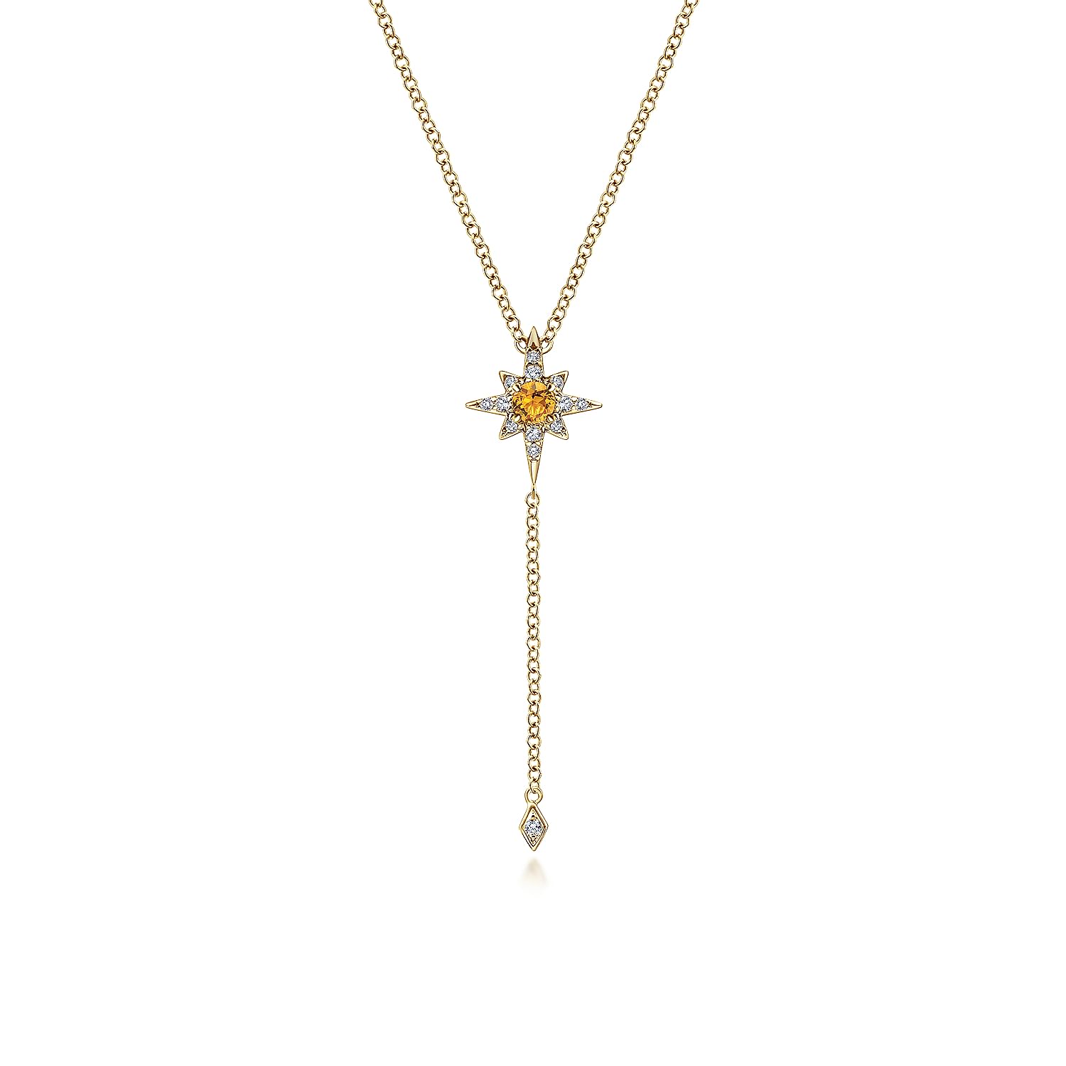 Diamond drop hot sale y necklace